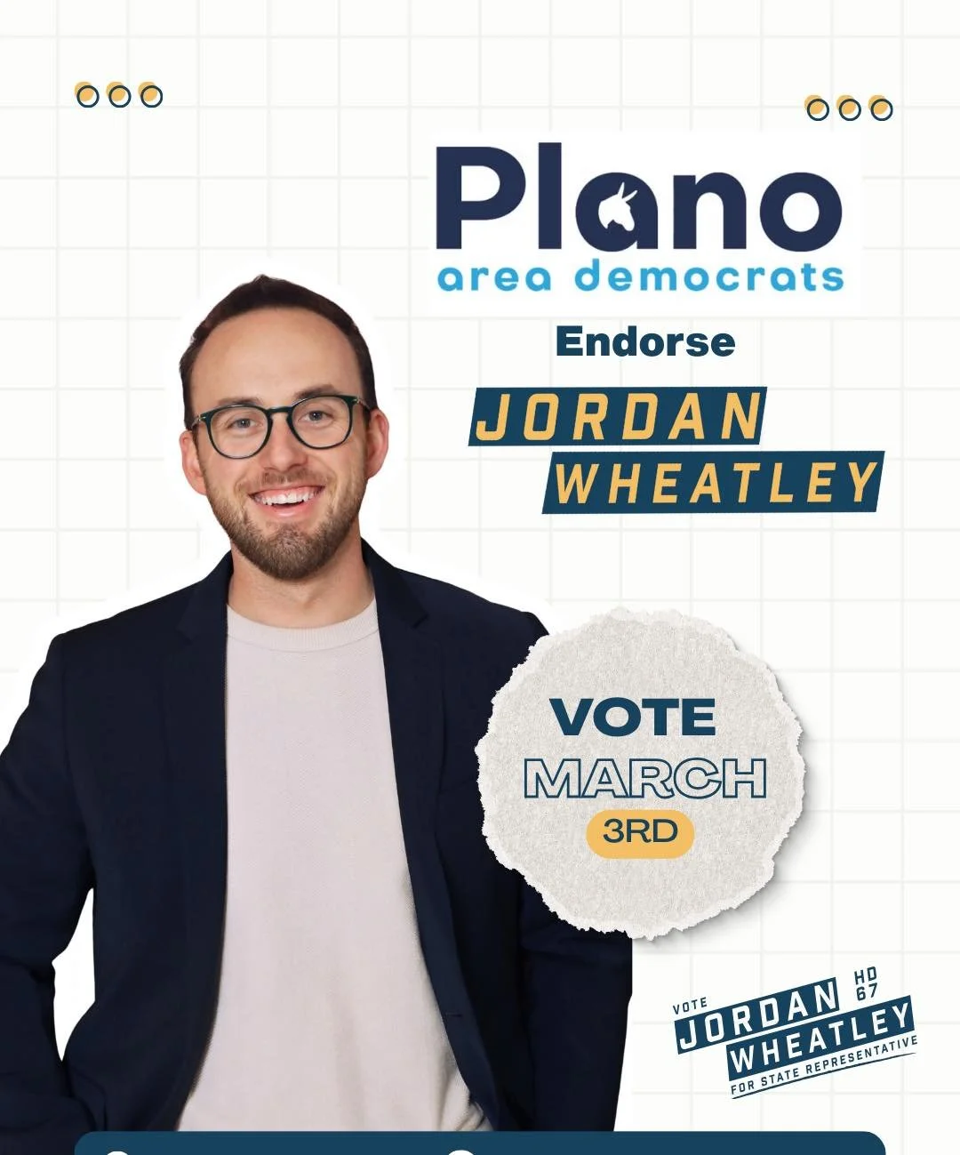 Honored to be endorsed by Plano Area Democrats! 

They played a key part in flipping a Collin County TX House District in 2022 and I know they will play an important role in helping flip HD67 BLUE in 2026! 

It&rsquo;s organizations like these that a