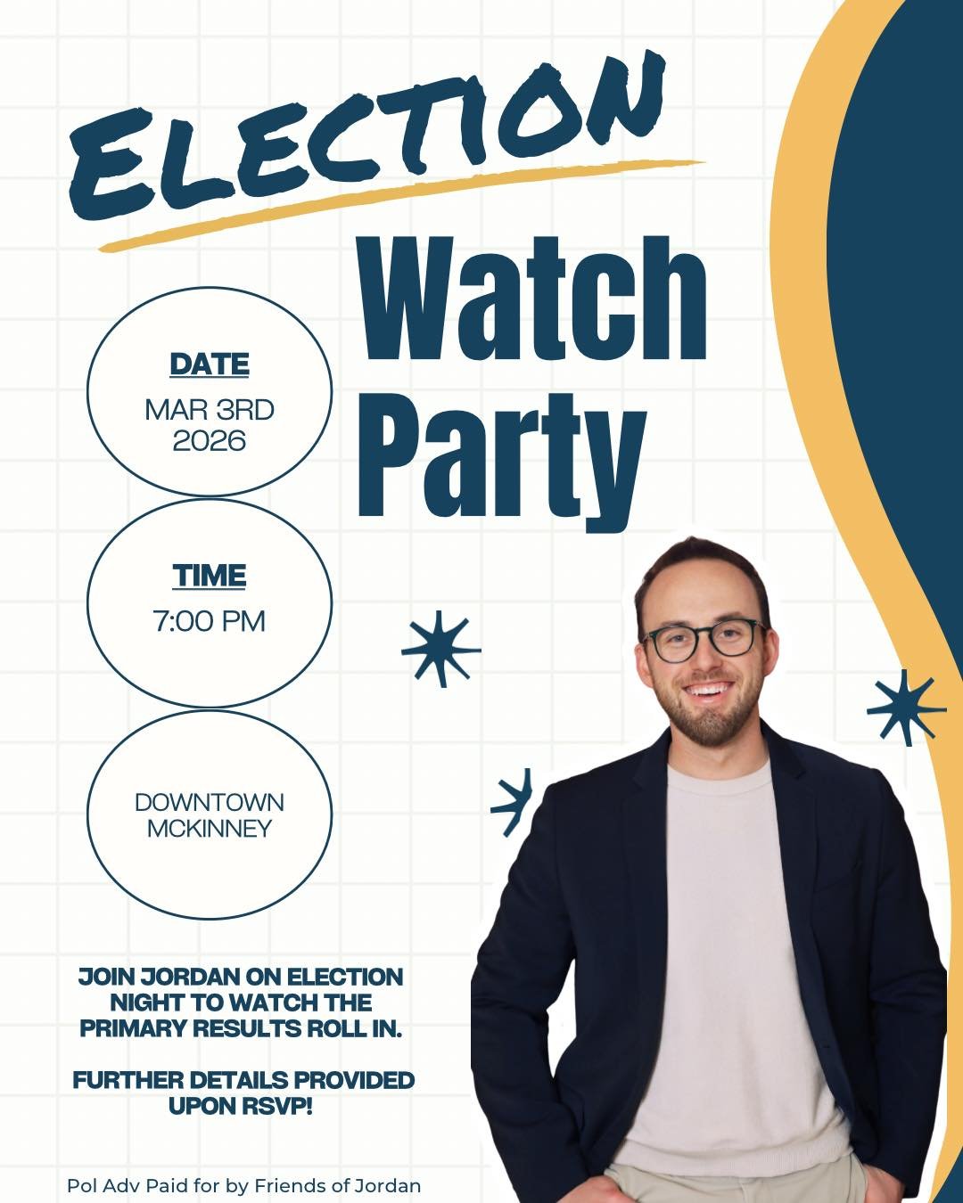 Wanna hangout with Team Jordan on Election night? 

Come gather with Team Jordan and watch the results roll in, with  the historic democratic turnout says it all: people are ready for change. 

From local races to the top of the ticket, we will be ce