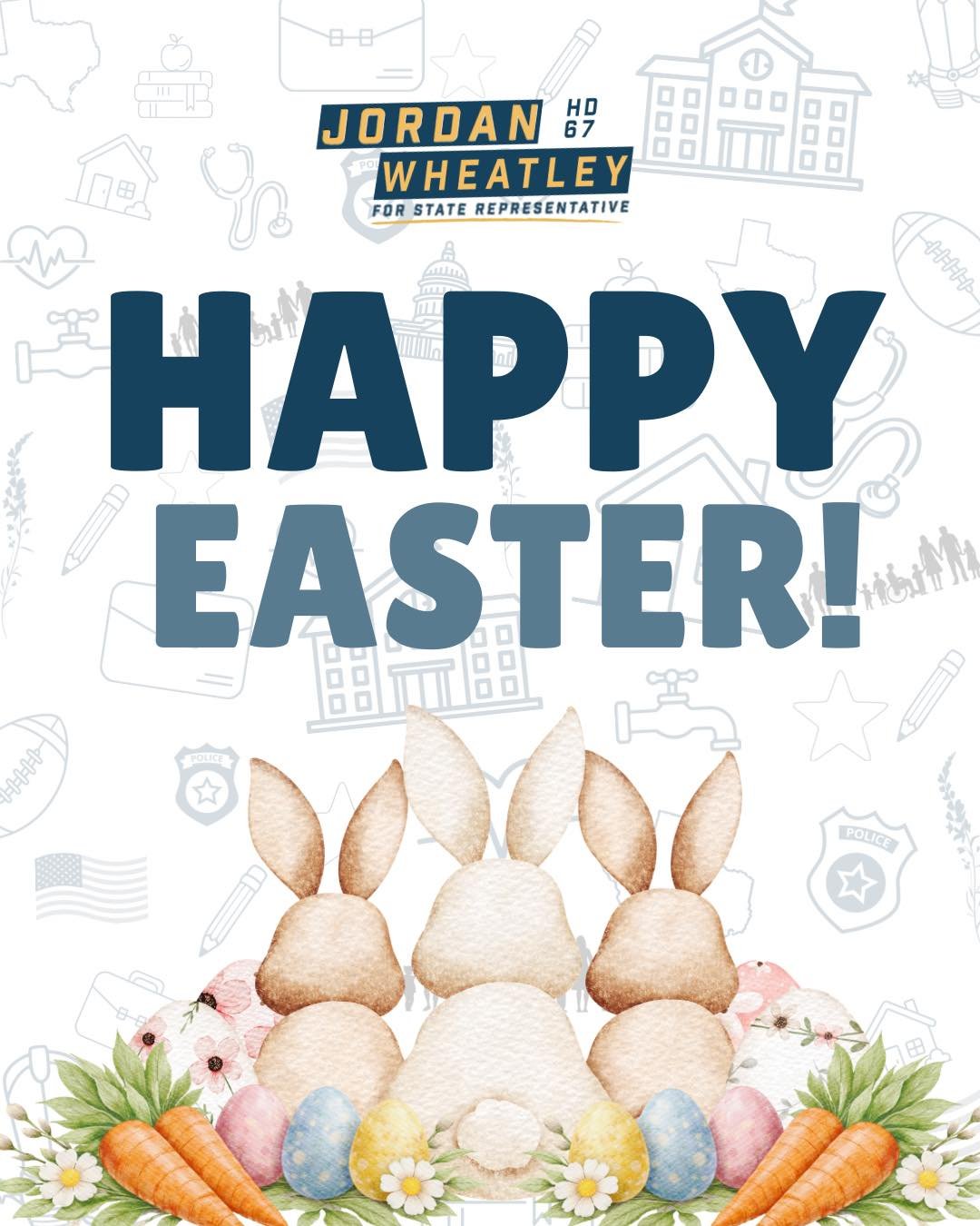 Happy Easter to my neighbors and friends across HD67! 🐣

Today is a beautiful reminder of the power of renewal and the strength we find when we come together. Whether you&rsquo;re hunting for eggs with the kids, sharing a meal with loved ones, or si