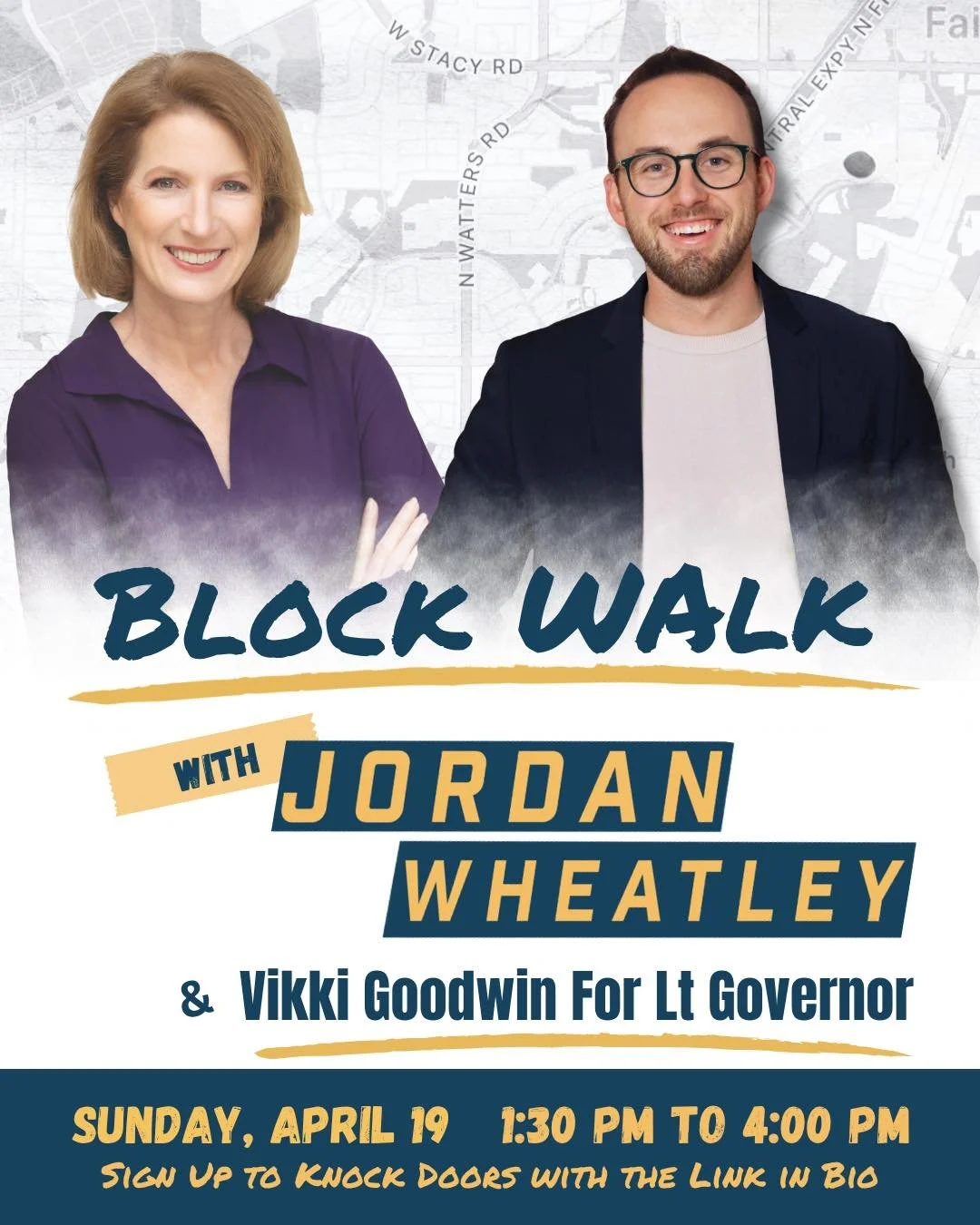 Y&rsquo;all miss us? 

Well your favorite duo is back at it, as Vikki Goodwin prepares for her run off election in May! I know the weather was rainy today but it looks like nothing but SUNSHINE tomorrow. 

Join us TOMORROW with special guest Angie Ca