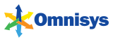 Omnisys logo with a stylized star and swoosh design