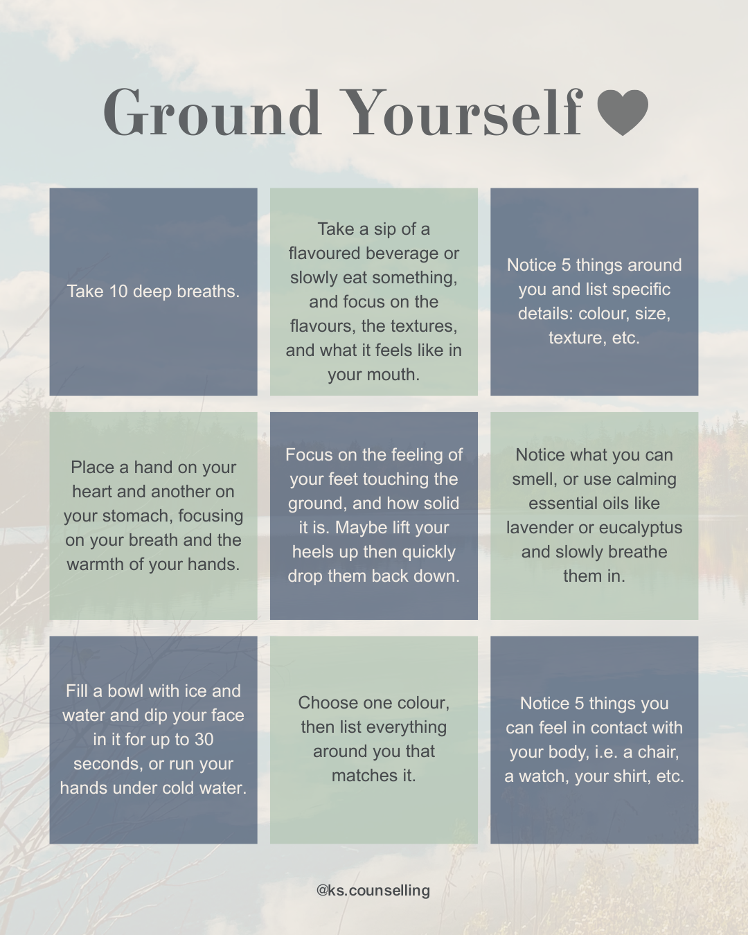 9 Grounding Techniques