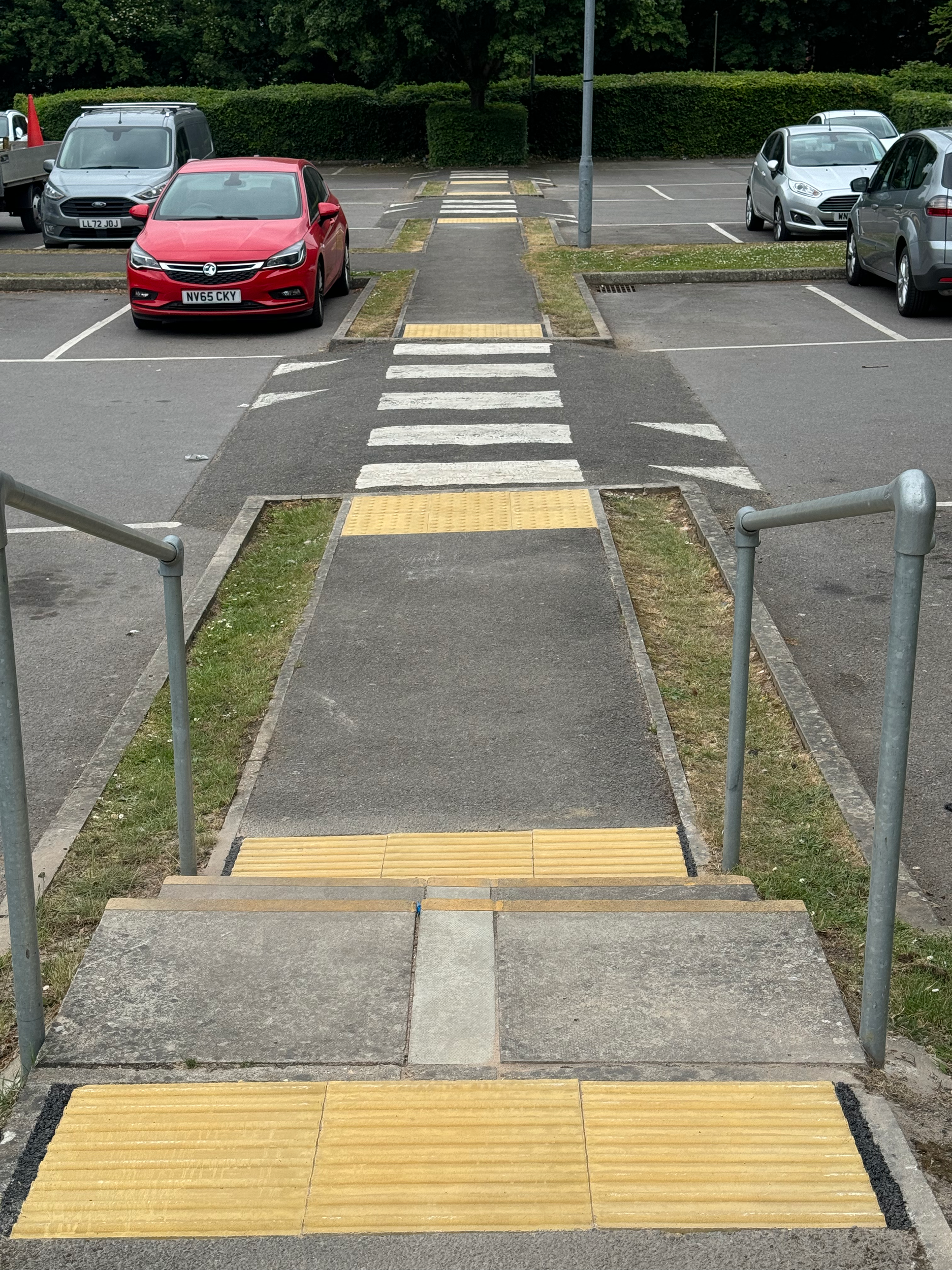 Tactile paving install, Basingstoke