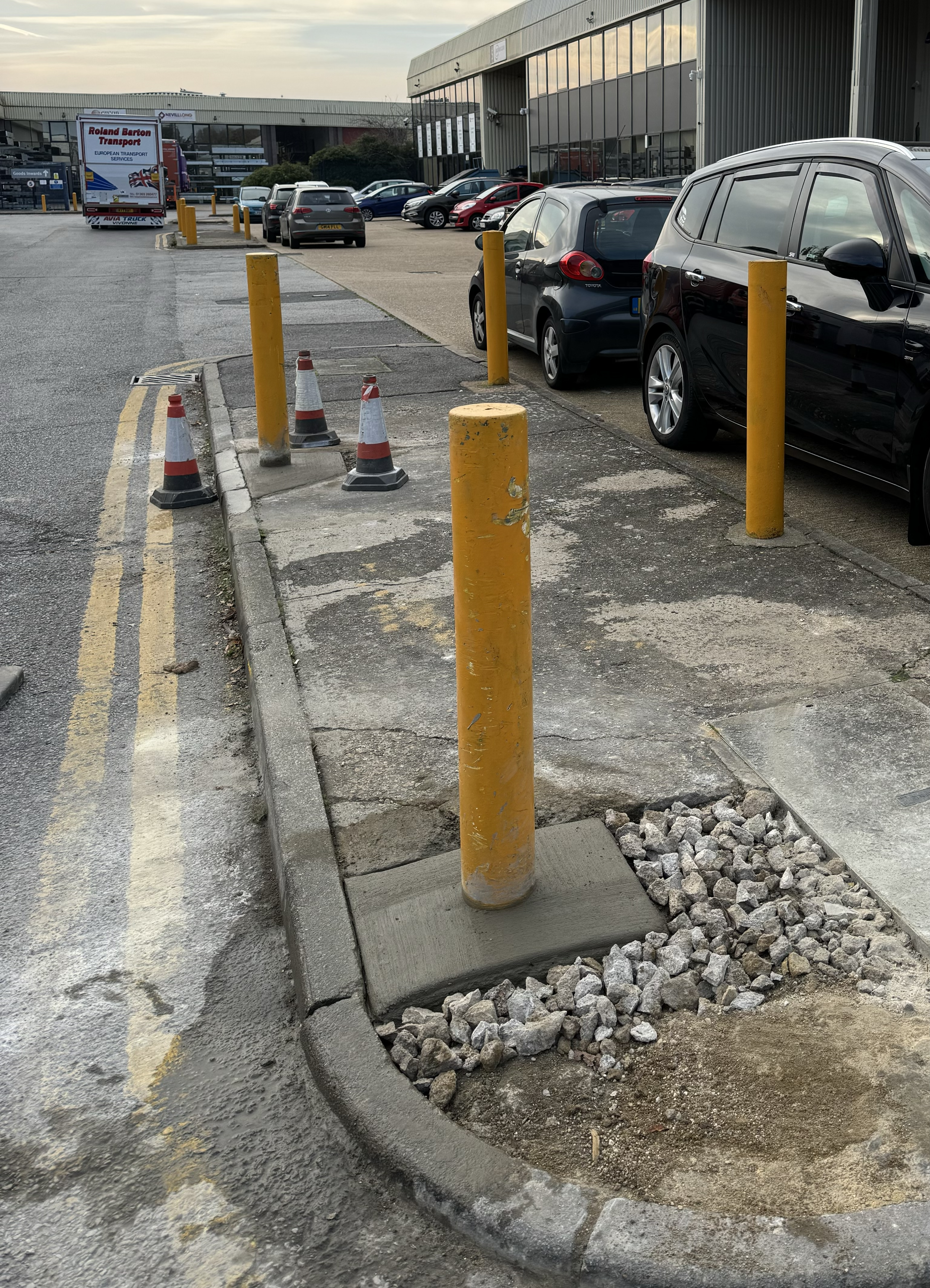 Bollard repairs, Feltham