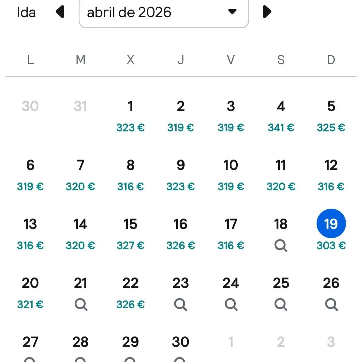 Encontrar vuelos mas barato por dia skyscanner