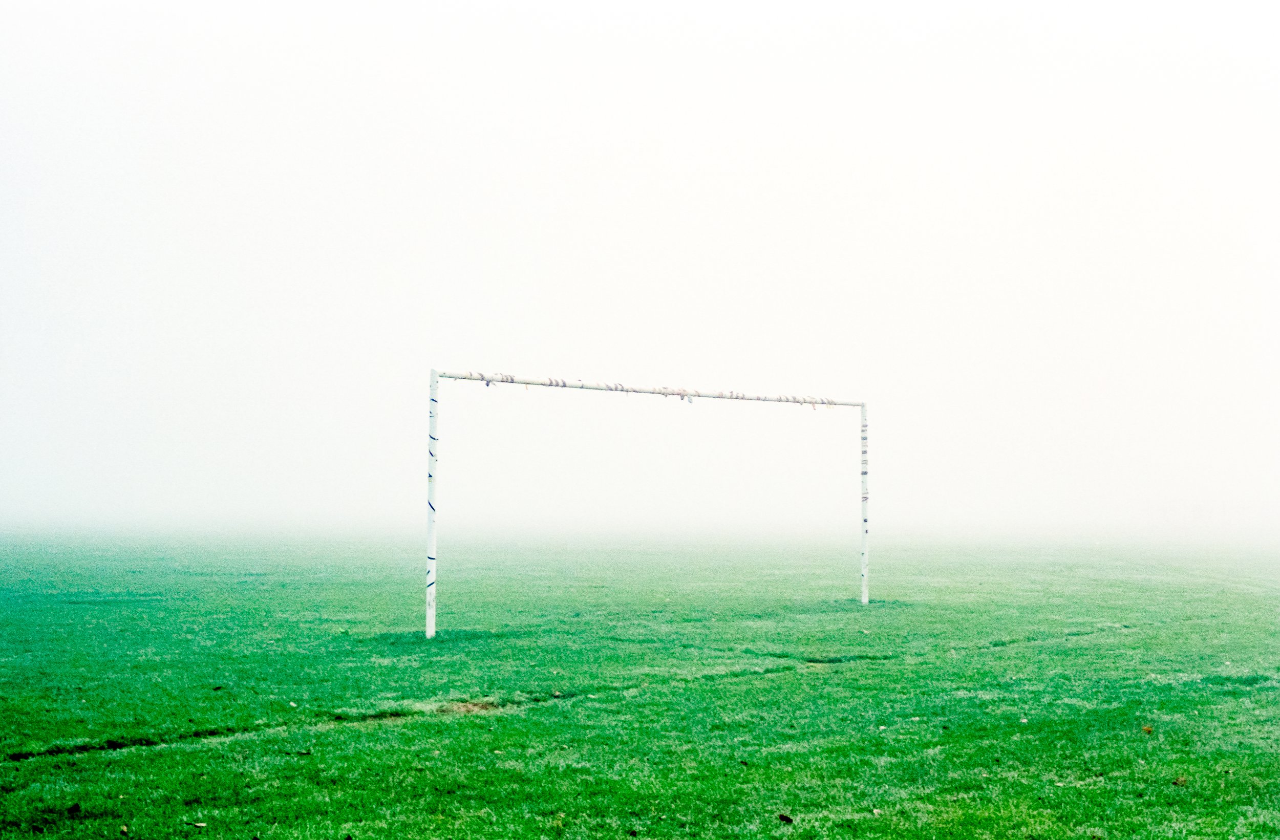 Goalpost in Fog, London, 2022