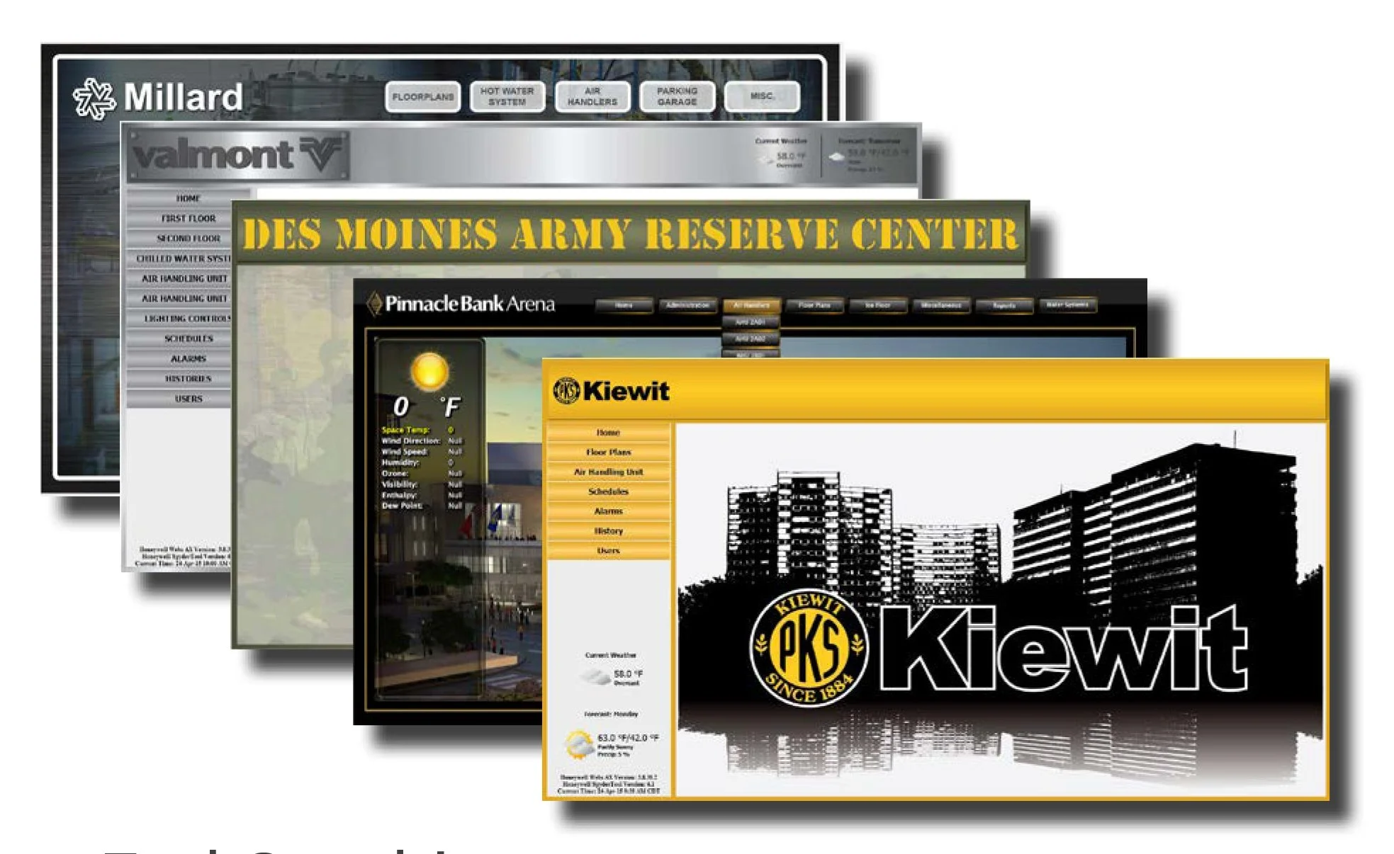 Building Automation: Front-end graphics for various HVAC systems