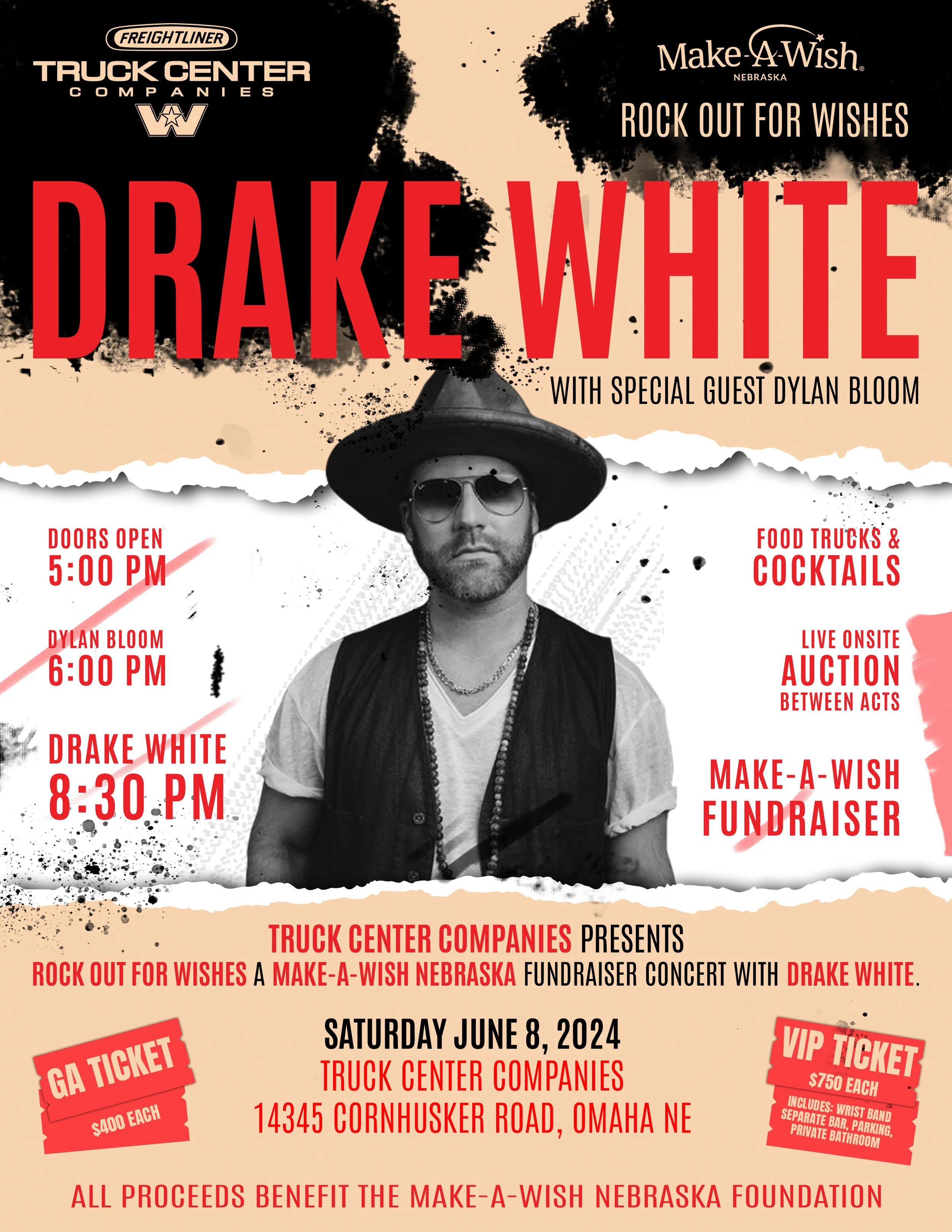 Concert poster design for Truck Center Companies, photography was provided with official permission.