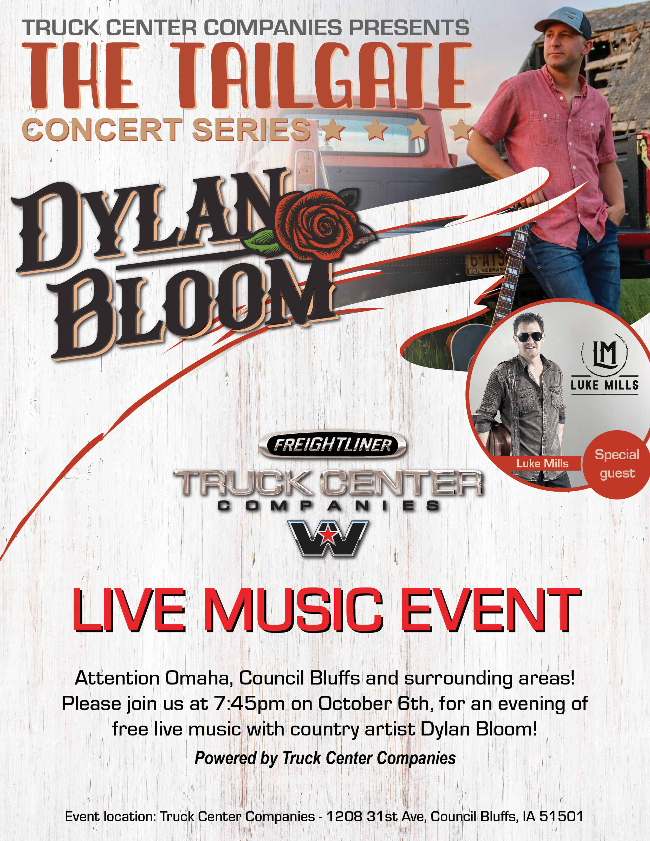 Concert flyer for a local Omaha fundraiser