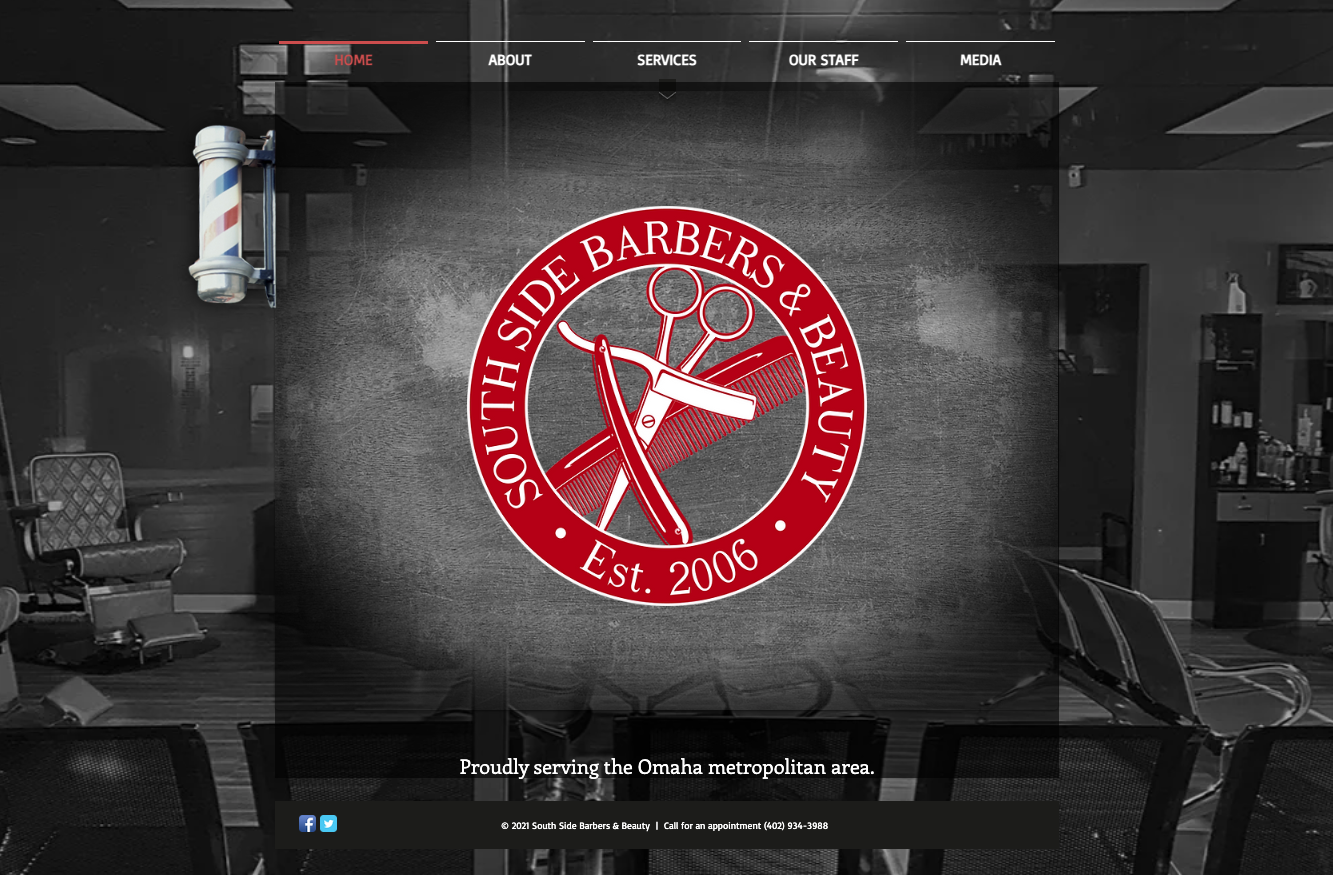 Website design: South Side Barbers