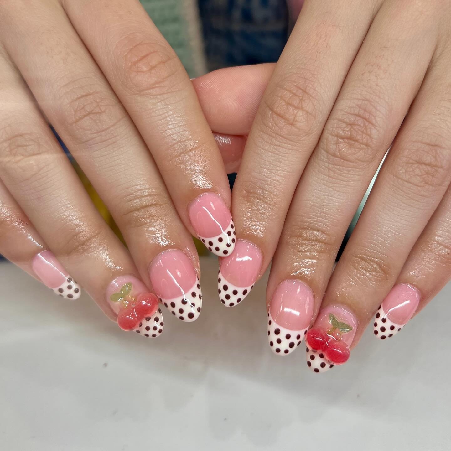 Polka dots party with a cherry on top! 🍒✨ By Cindy