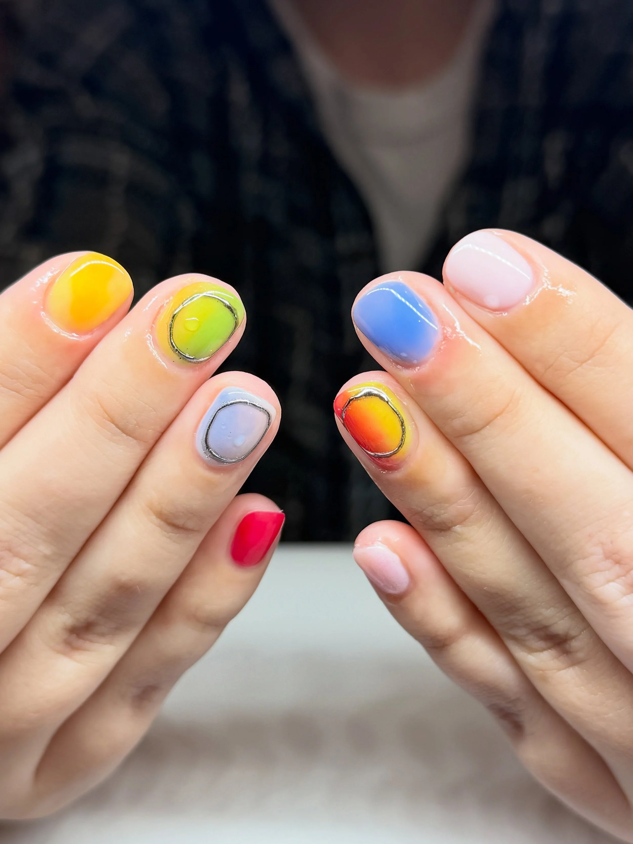 Colorful nails art by Jibbi