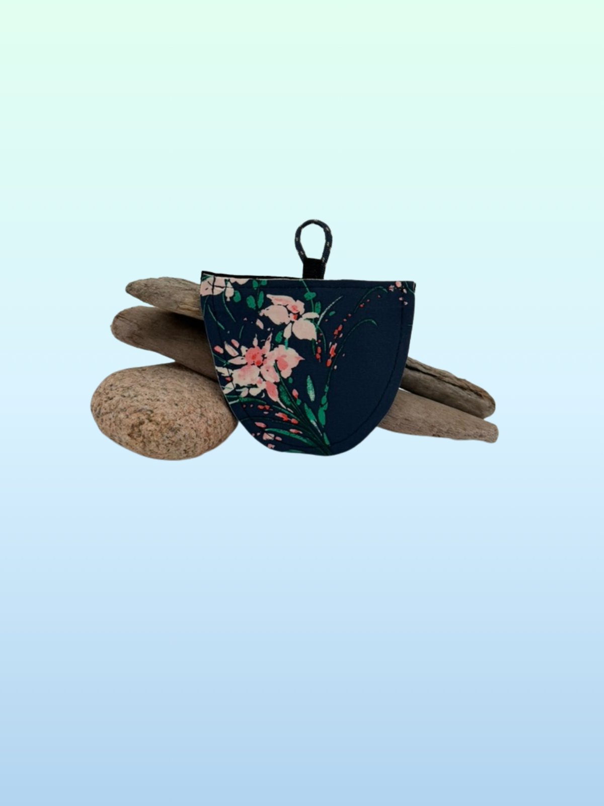 Recycled neoprene velcro pouch