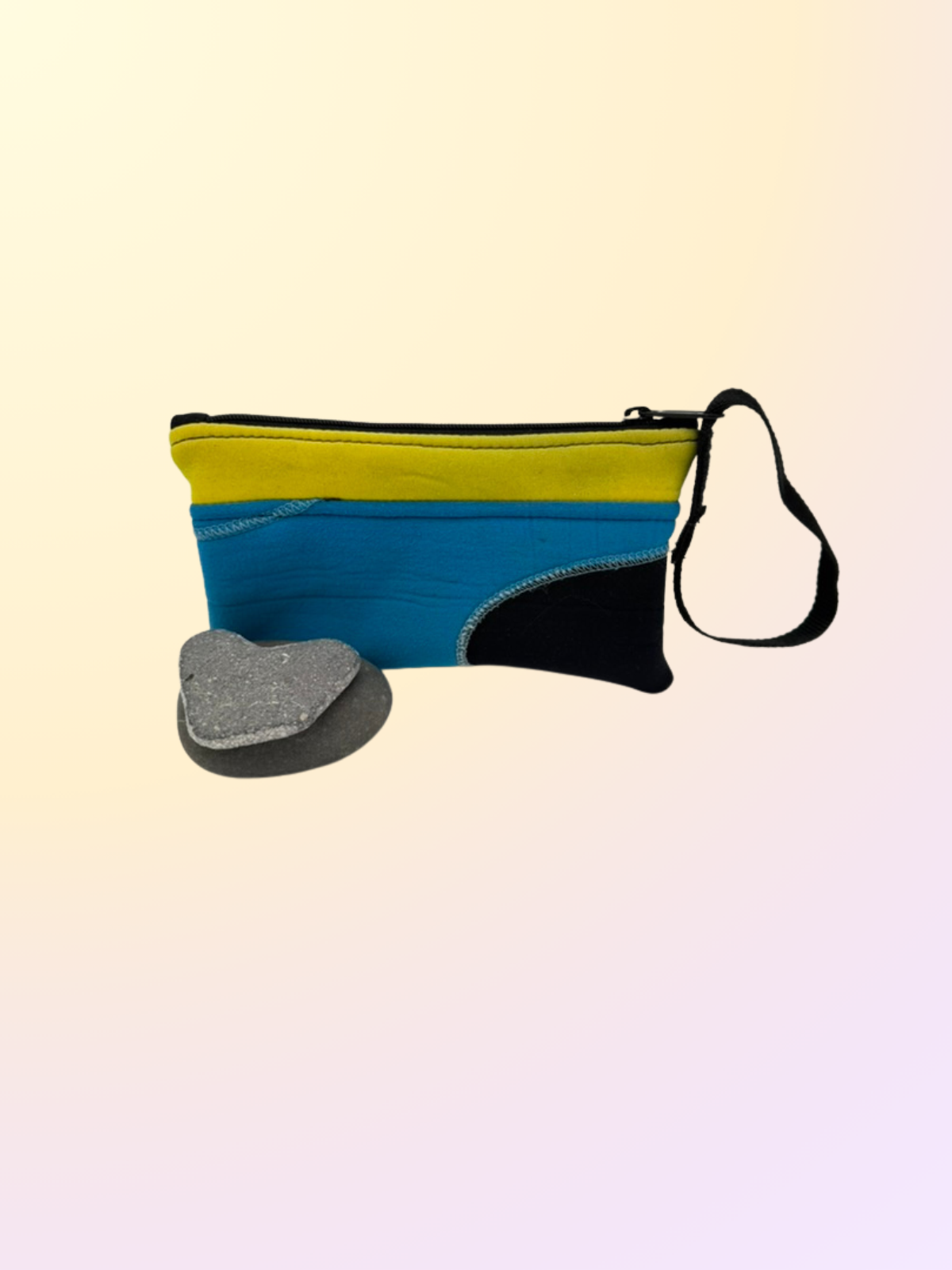 Recycled neoprene zip pouch