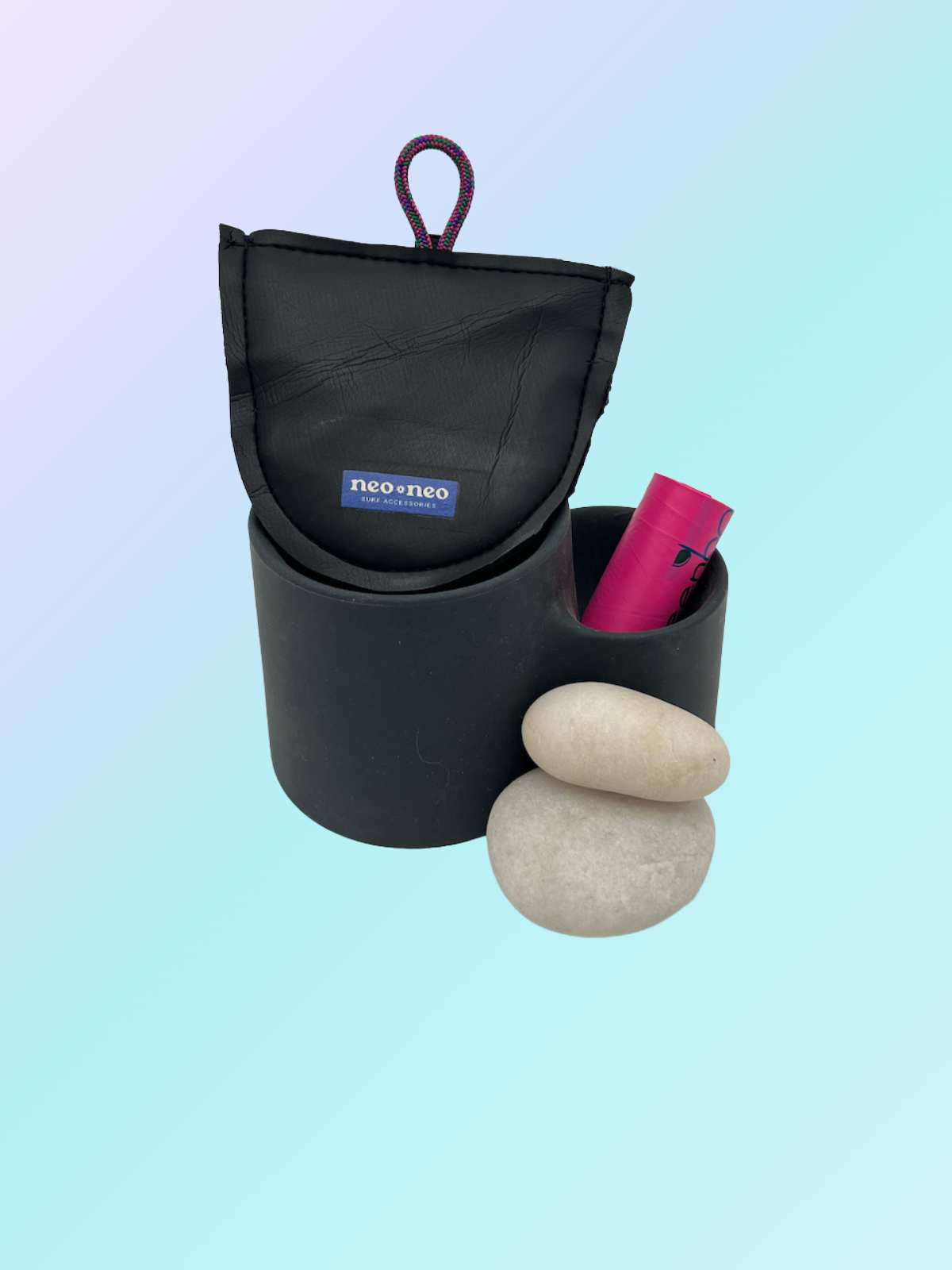 Recycled neoprene velcro pouch