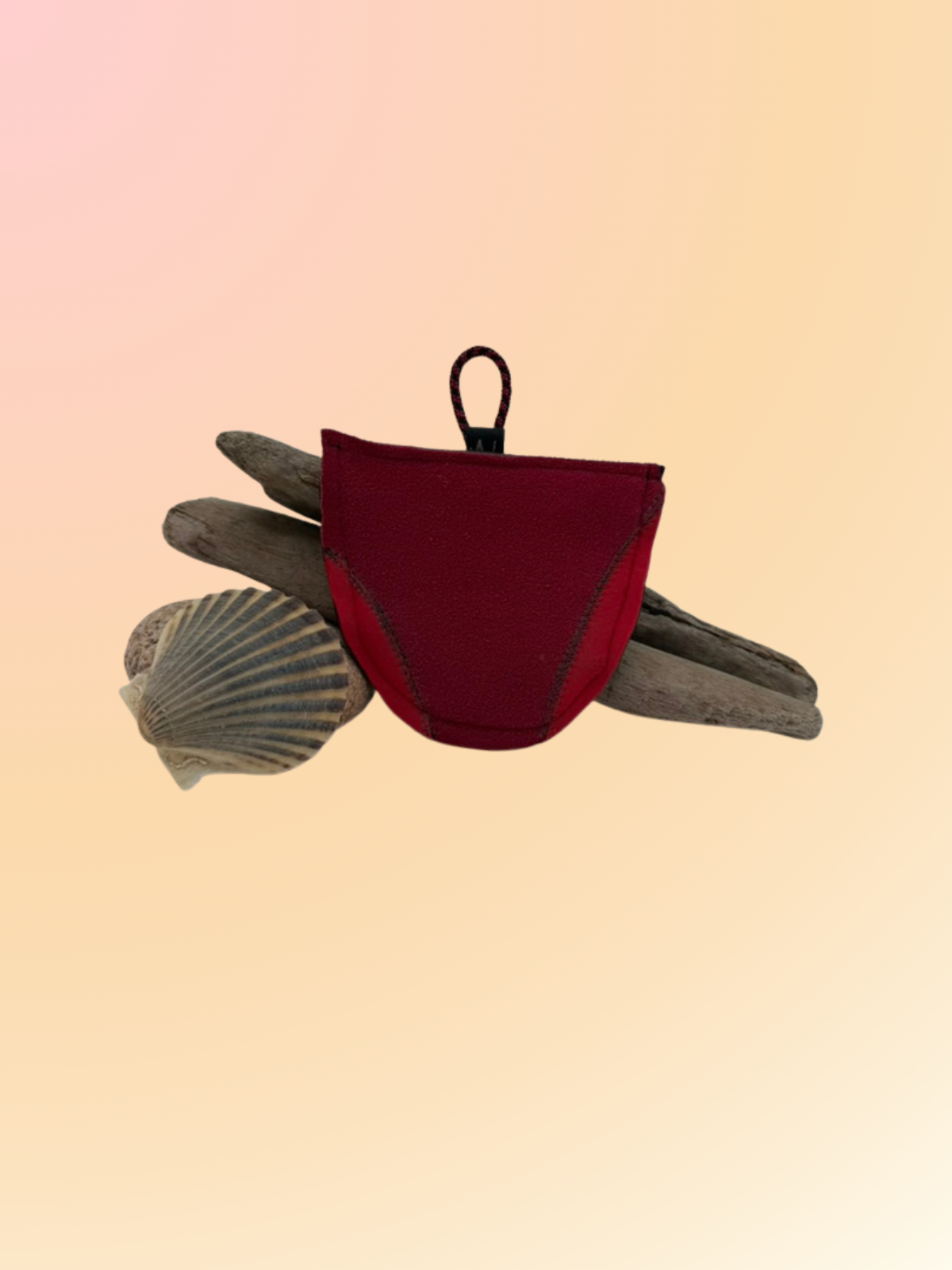 Recycled neoprene velcro pouch