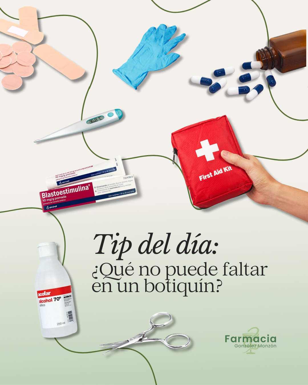 Farmacia González Monzón nos cuenta en este post qué no puede faltar en un botiquín