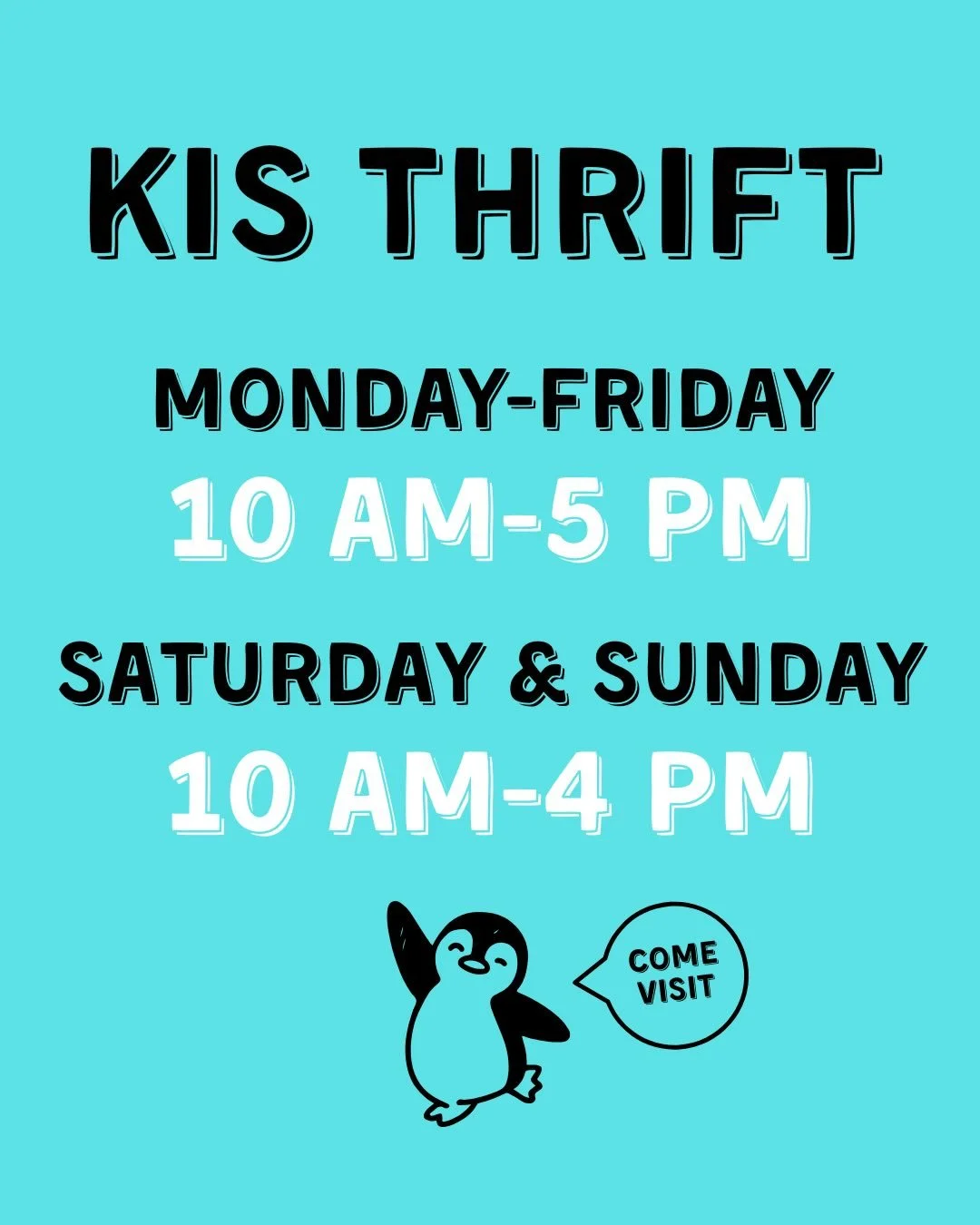 Come to KIS Thrift, where we open every day at 10 AM! See you at 2635 Hartford Ave in Wilder #keepitsimple