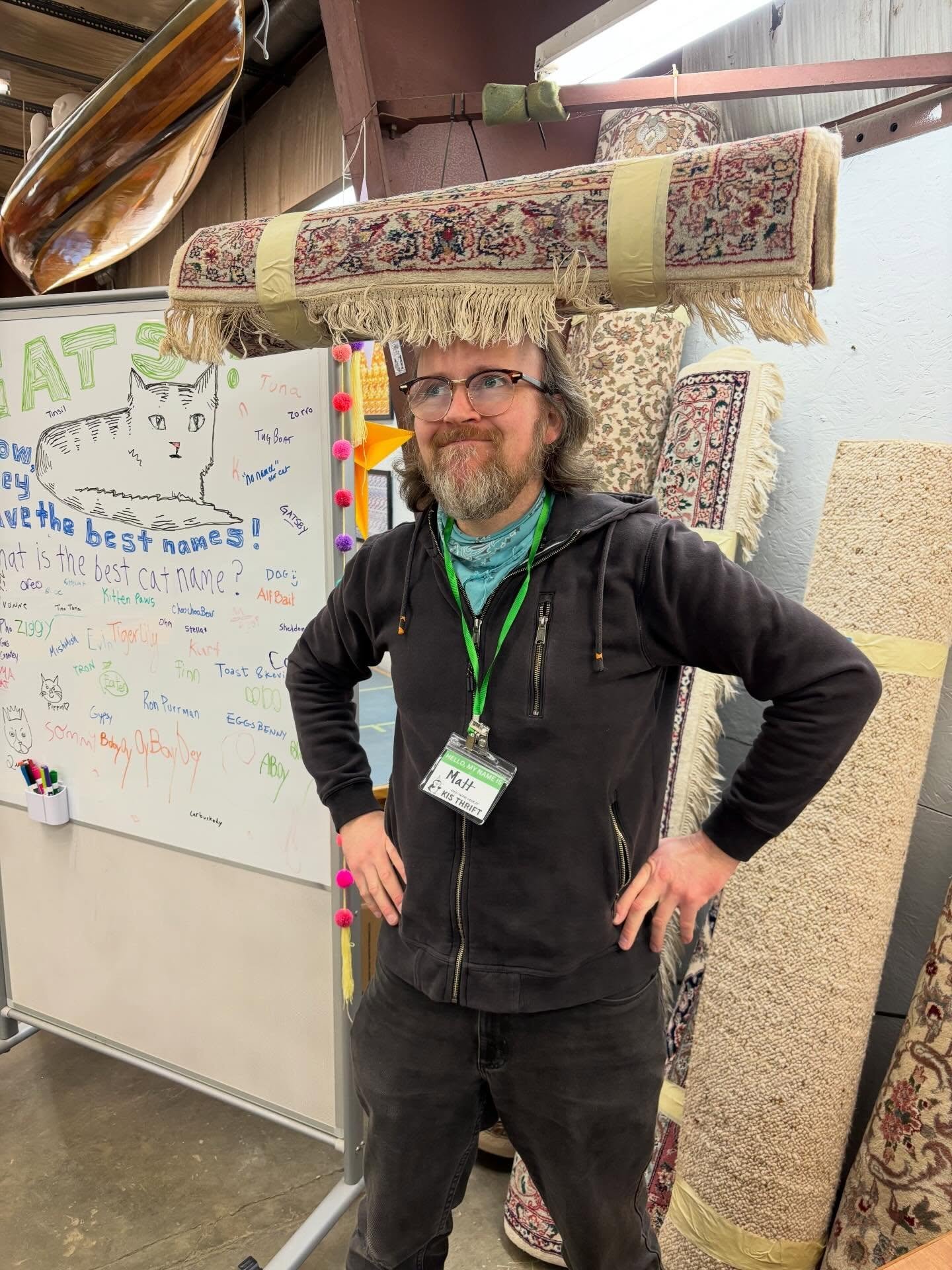 Q: What do you call a guy with a rug on his head?
.
.
.
A: Mat(t)