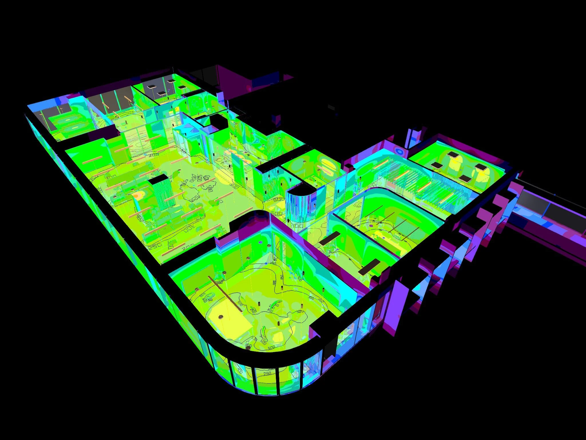Dialux "False Colors" VIew