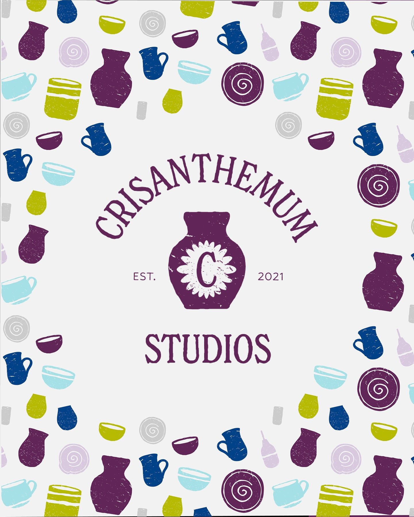 So proud of the rebrand I did for @crisanthemum.studios earlier this year! Crisanthemum Studios is a boutique pottery studio offering premium handmade ceramics, glaze-your-own pottery experiences, and mixed media art workshops- making it a go to crea