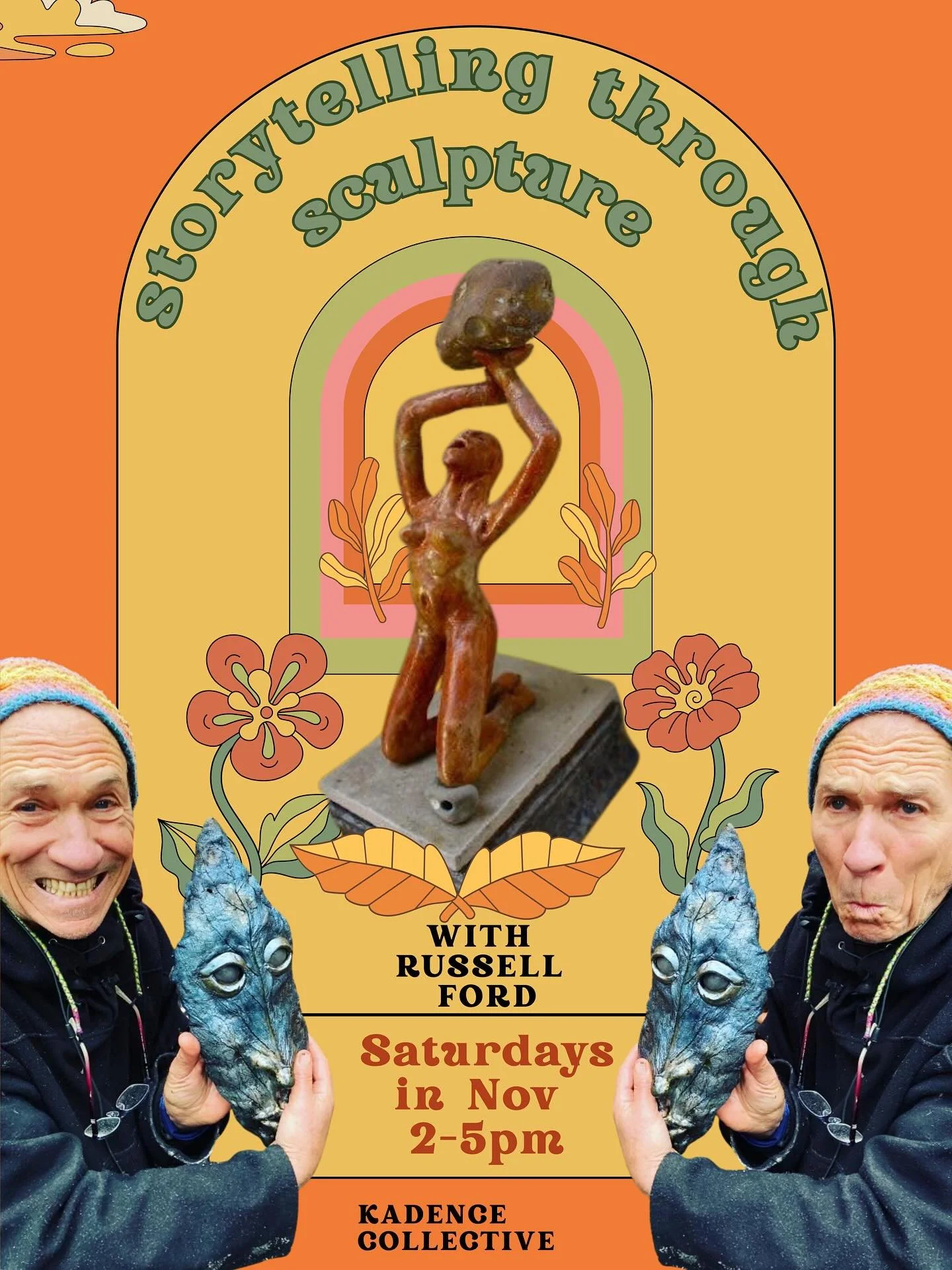 This 4-session class will be taught by Russ Ford, local sculptor and twice recipient of Washington Art Educator of the year award. It is designed for participants who wish to tell a personal story through the creation of a tableau of clay figures or 