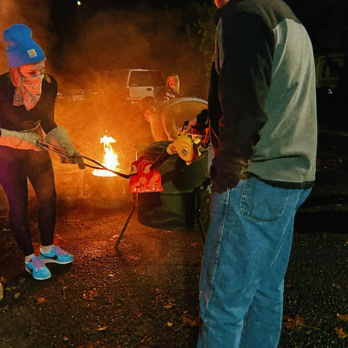 Thanks to everyone who came out to watch, participate, or otherwise cheer on our Raku firing for Firsr Friday with @vdausa! We managed to fire off a whole boatload of masks made by the 5th graders at Hough Elementary, some incense burners made during