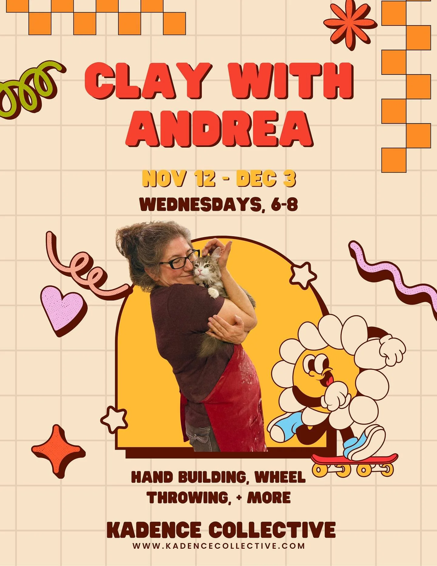 The amazing @andrealeacarrasco has one spot left in her class tonight! Come join the best teacher for all around, well rounded ceramics guidance in the world (we made this up but believe it to be true) 🫶🏻

Sign up under &ldquo;multi week classes&rd