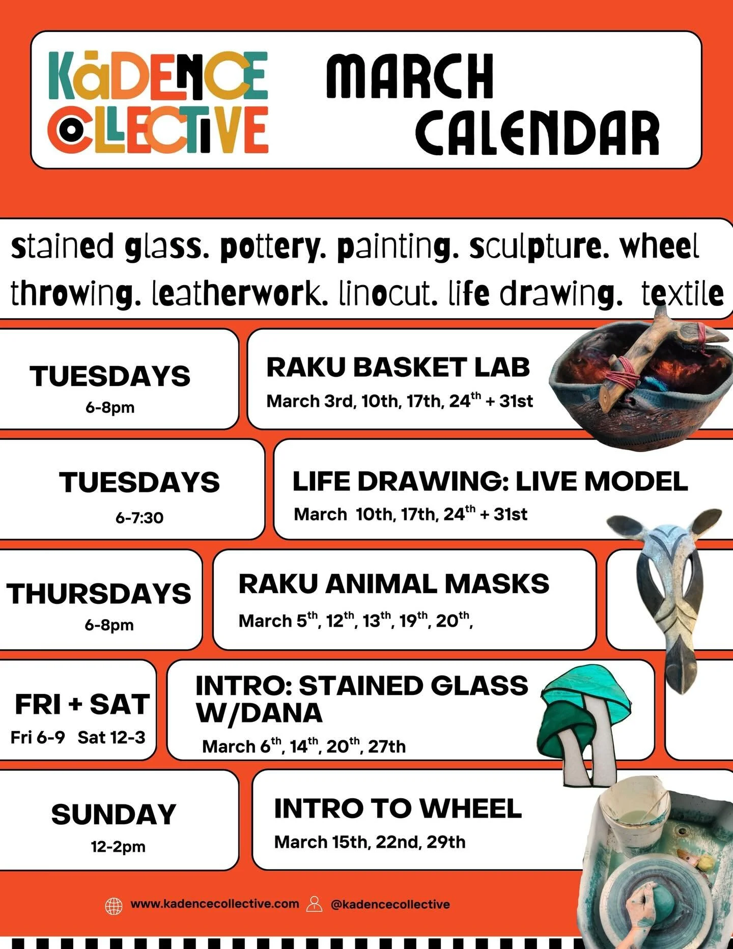 A little overview of stuff you can join in on here this month 🤌🏻