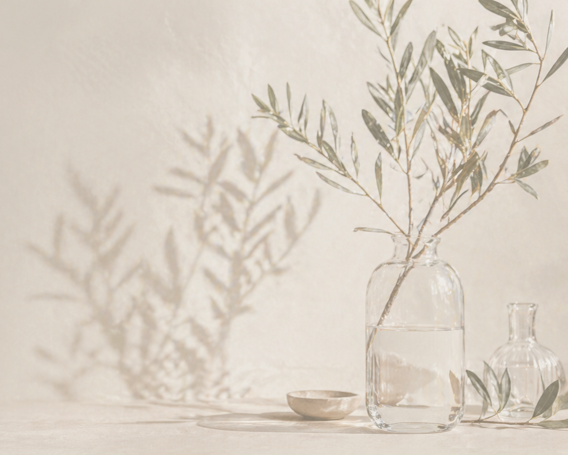 serenity shadow olive tree bottle light