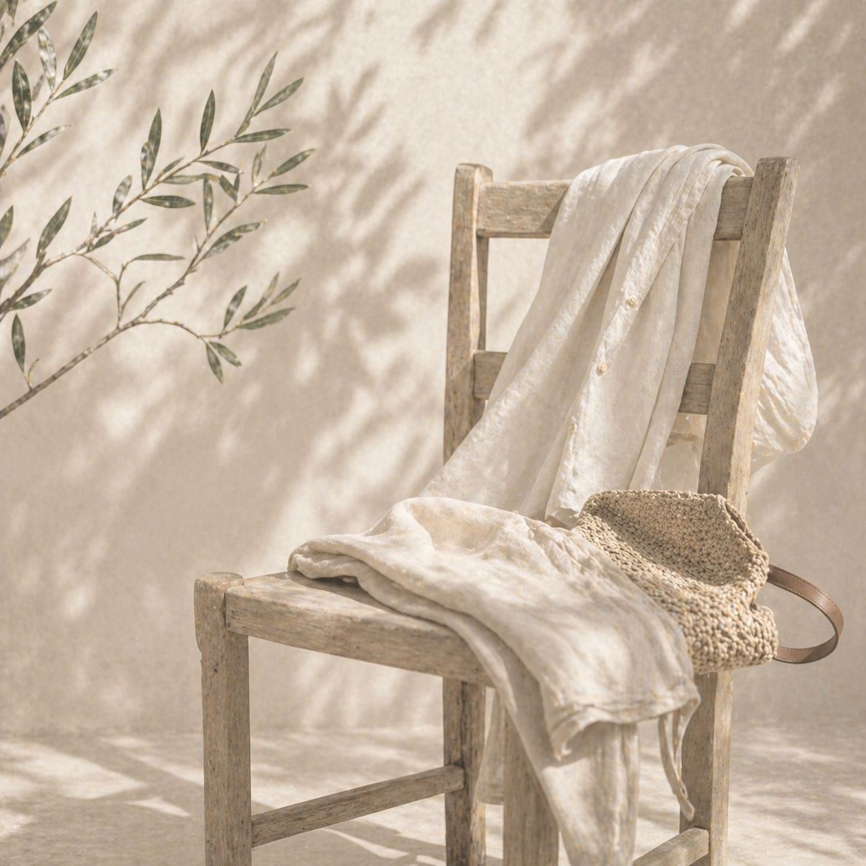 serenity shadow light chair linen clothing summer