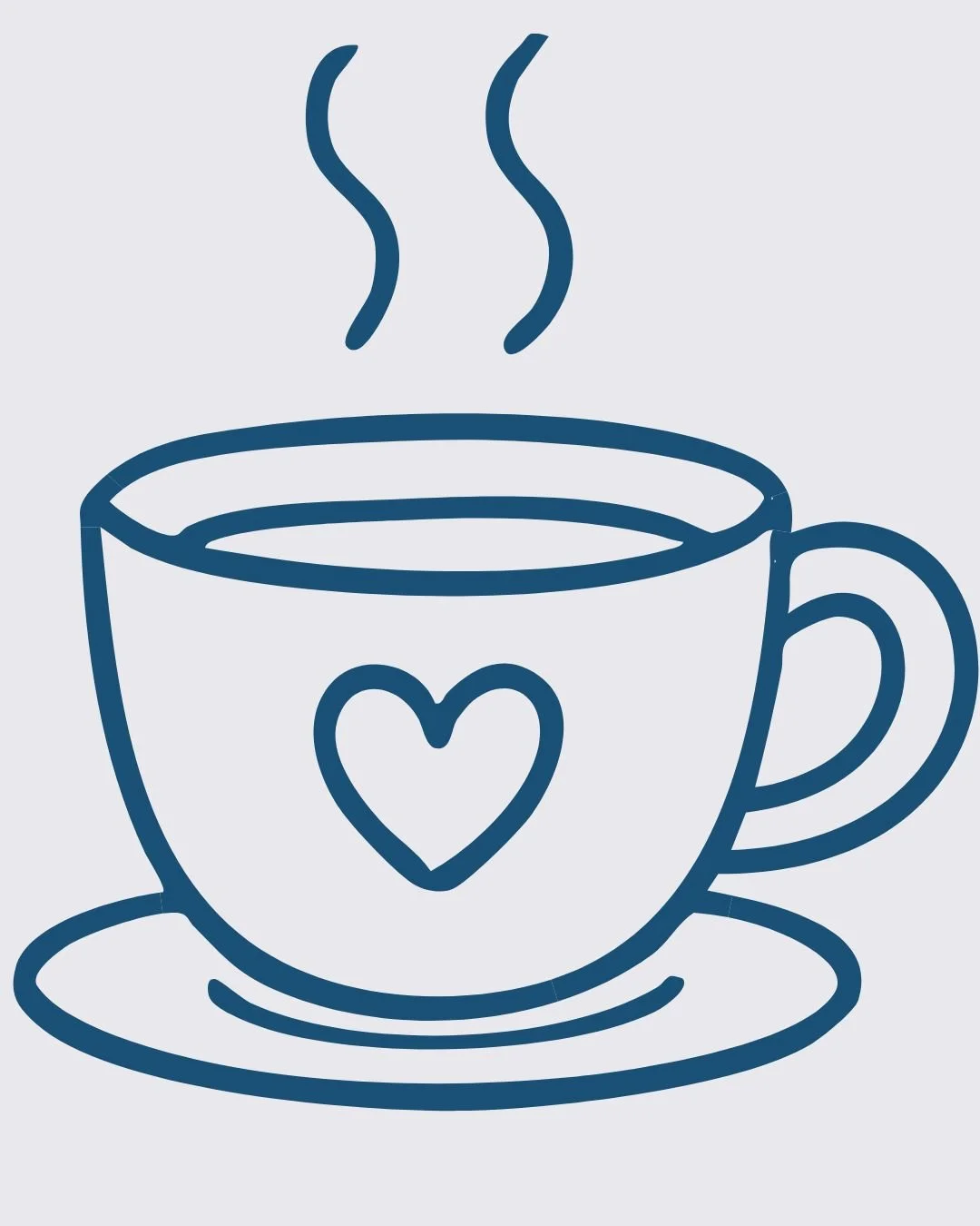Line drawing of a hand holding a charitable bag