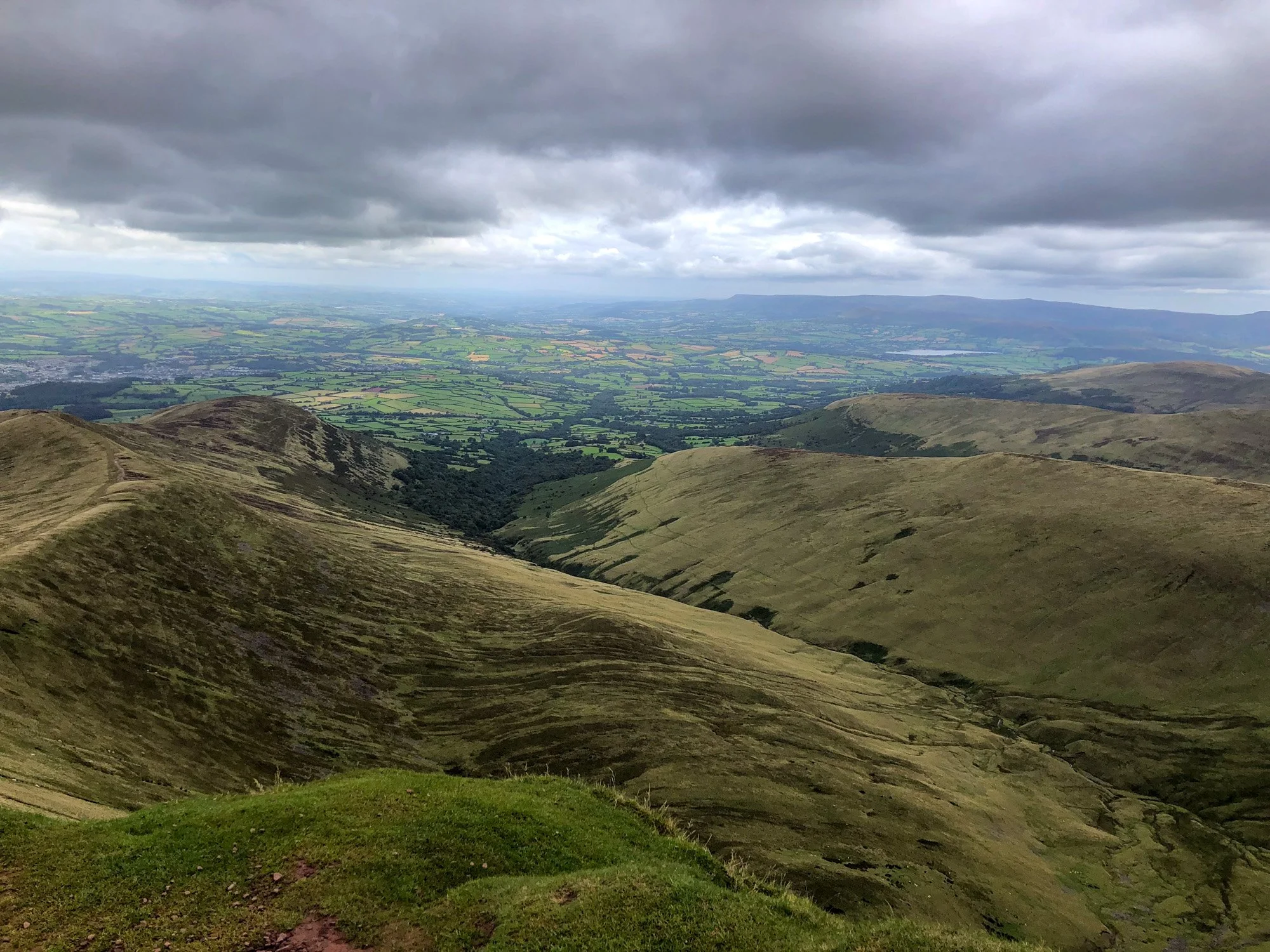 A view from Snowdon on a cloudy day