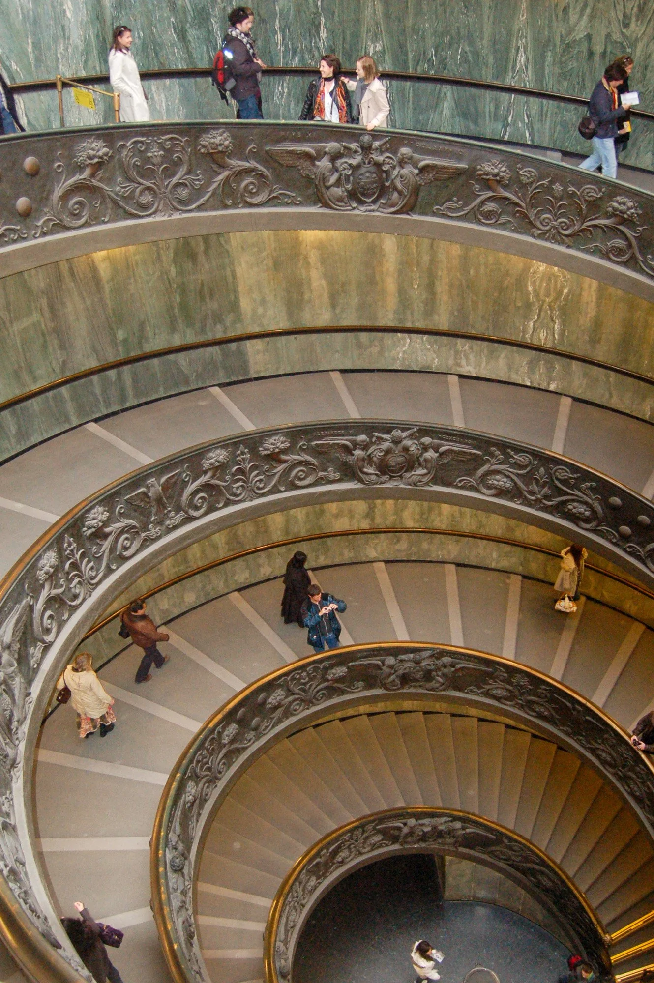 A spiral staircase at the Vatican