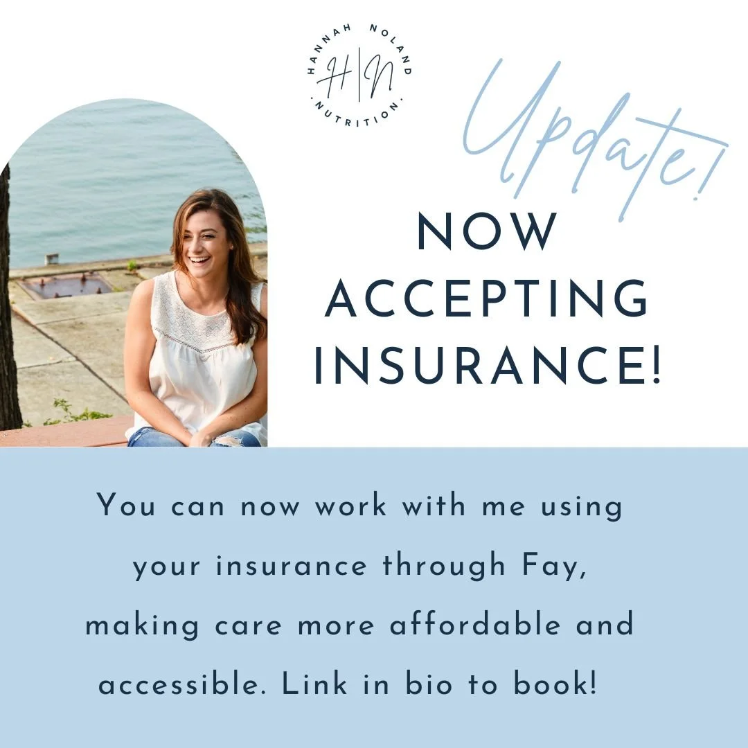 ✨ Big news!! I&rsquo;m now accepting insurance for nutrition counseling! I'm partnering with Fay, to help make nutrition care more affordable and stress free.

If you&rsquo;ve been putting off support for your relationship with food, body image, or r