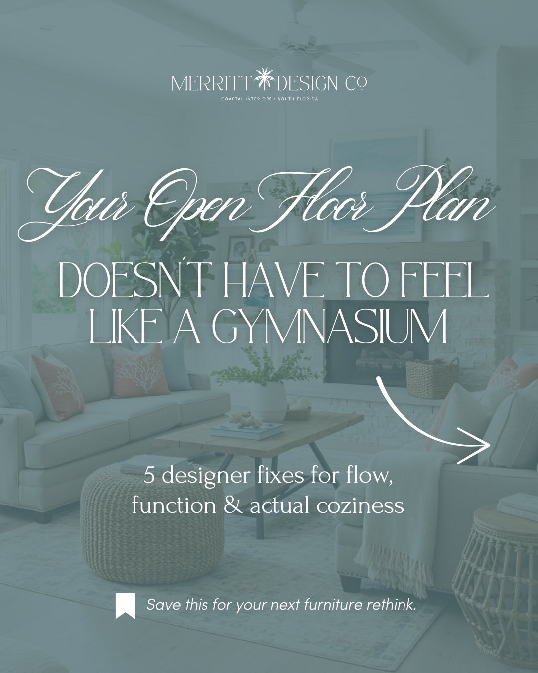 Your open floor plan shouldn&rsquo;t feel like a Costco.

If the vibes are off, it&rsquo;s probably not your furniture - it&rsquo;s the flow.

These are the simple shifts that make big spaces feel layered, cozy, and actually livable (without building