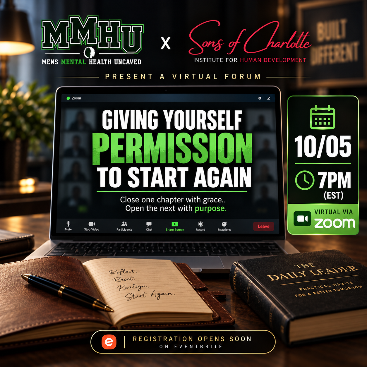 Giving yourself permission to start again. A virtual forum. 