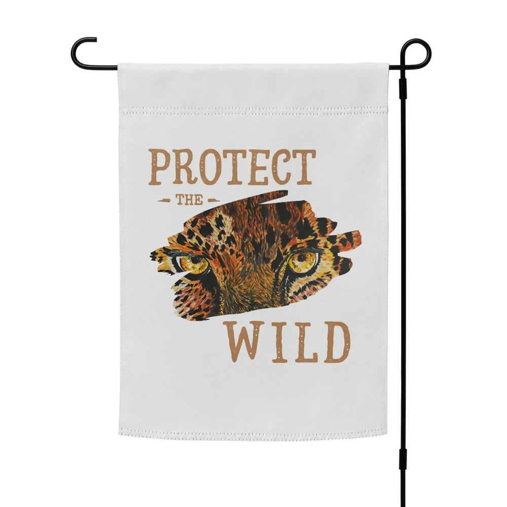 Protect the Wild Jaguar Garden Flag
