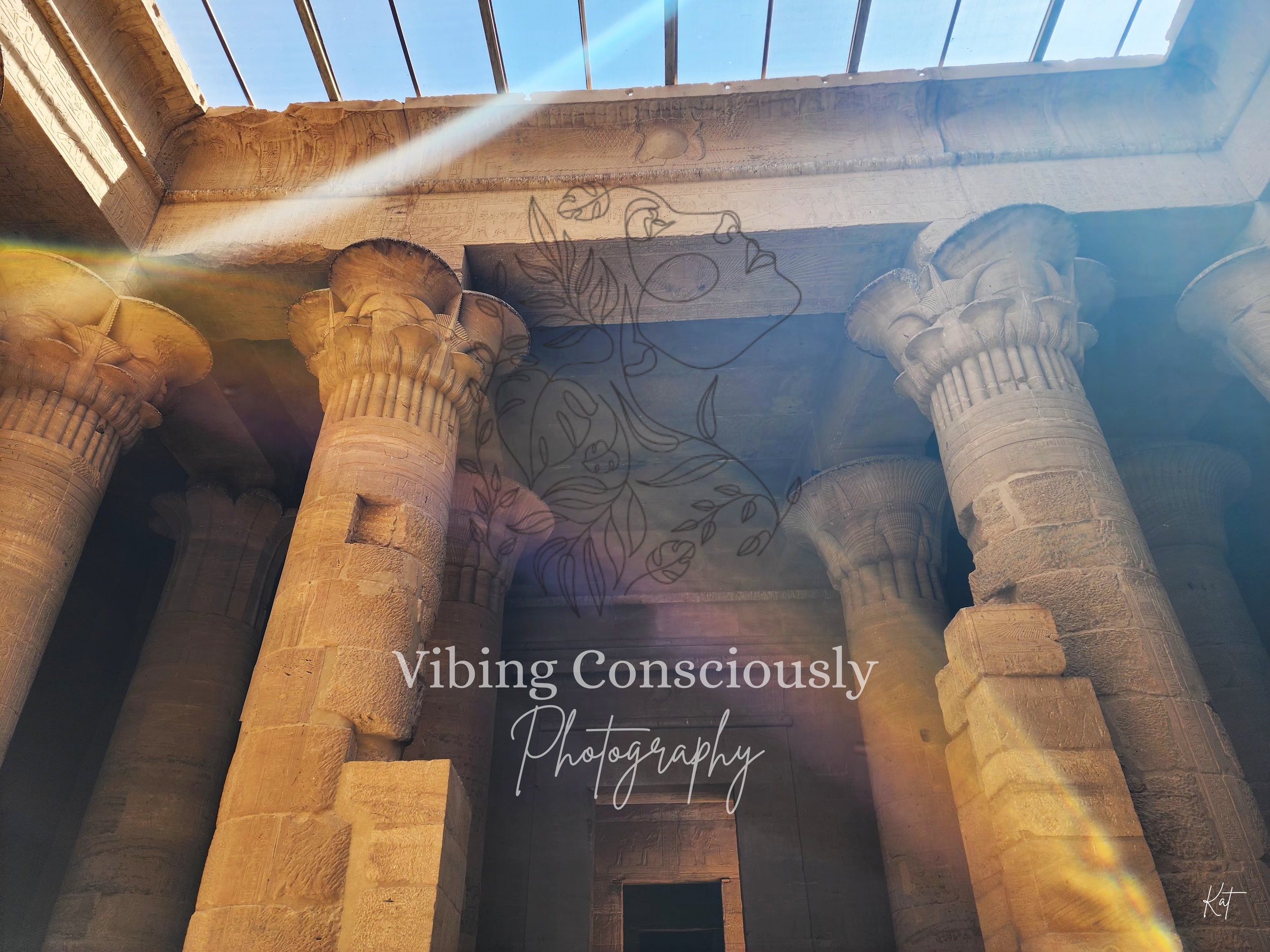Egyptian Temple Sunbeams