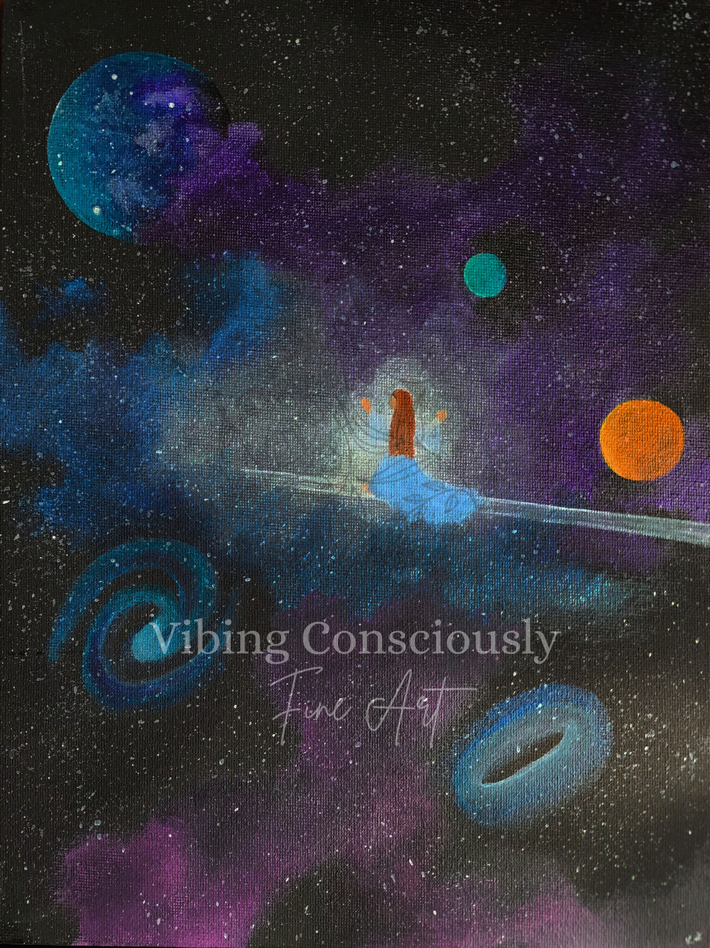 Walking in space painting — Walking Between Worlds