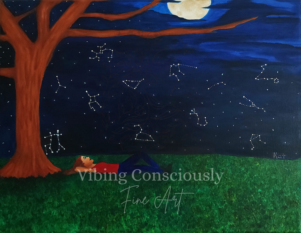 Astrology painting — Peace Within the Stars