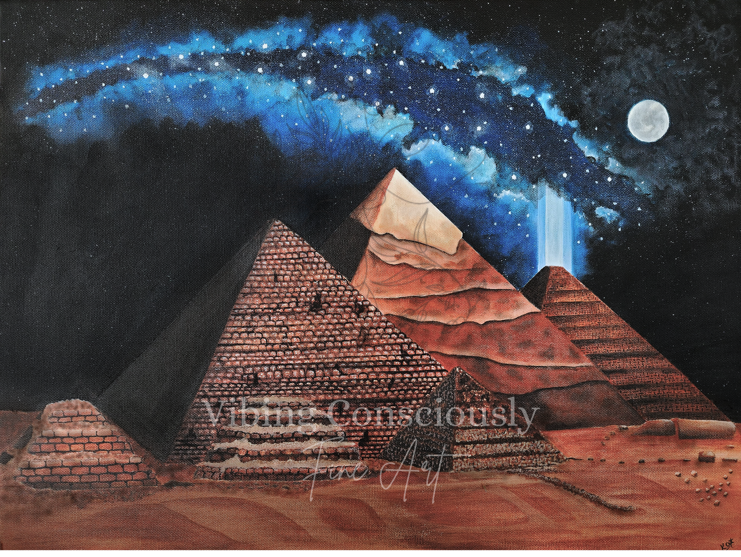 Egyptian pyramids painting &mdash; The Egypt We Know