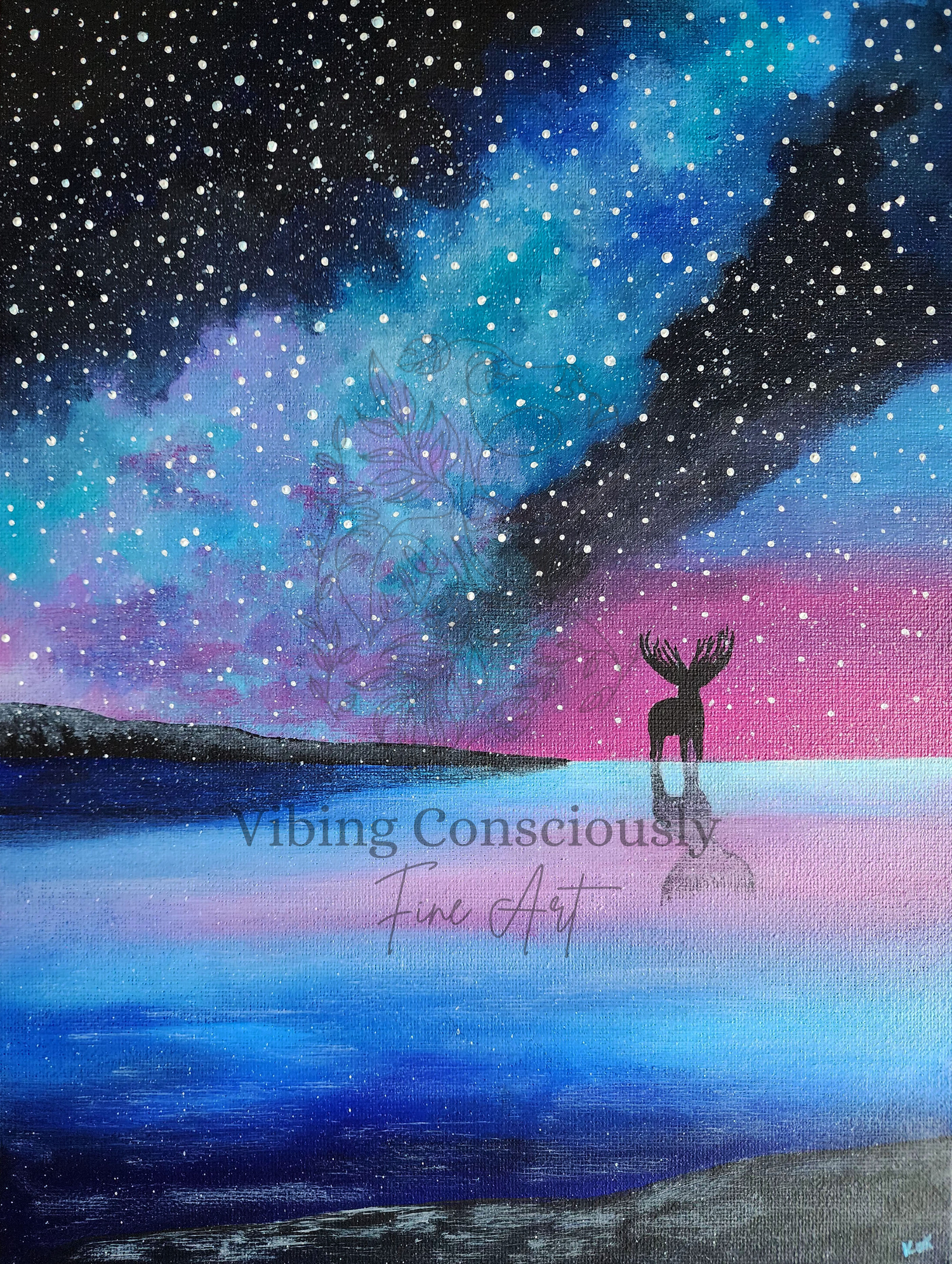 Deer painting &mdash; A Frozen World
