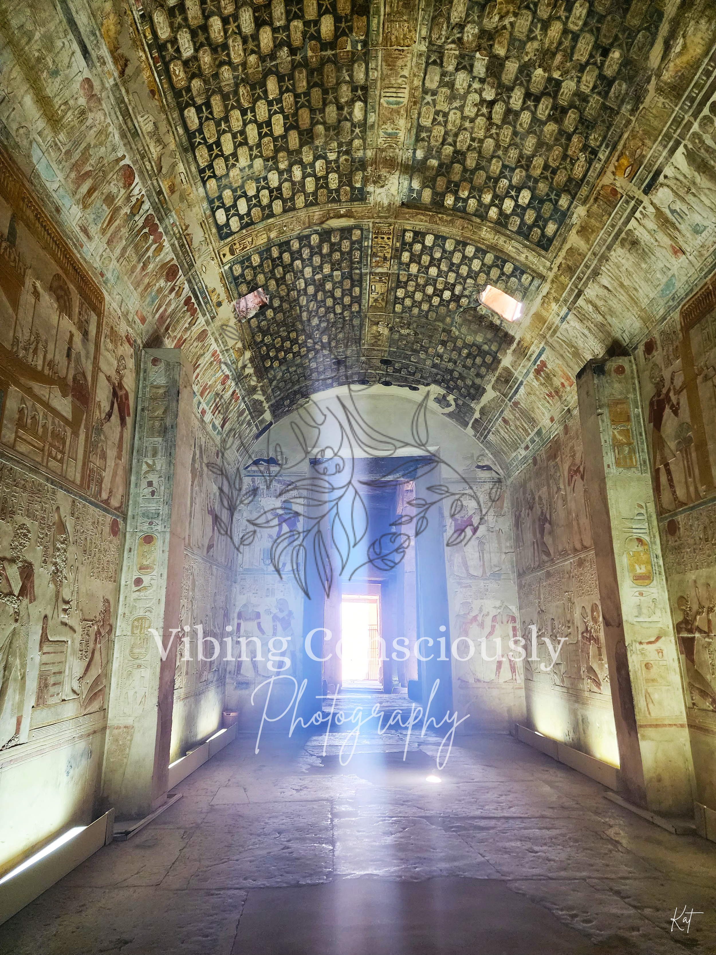 Egyptian Temple Sun Beam