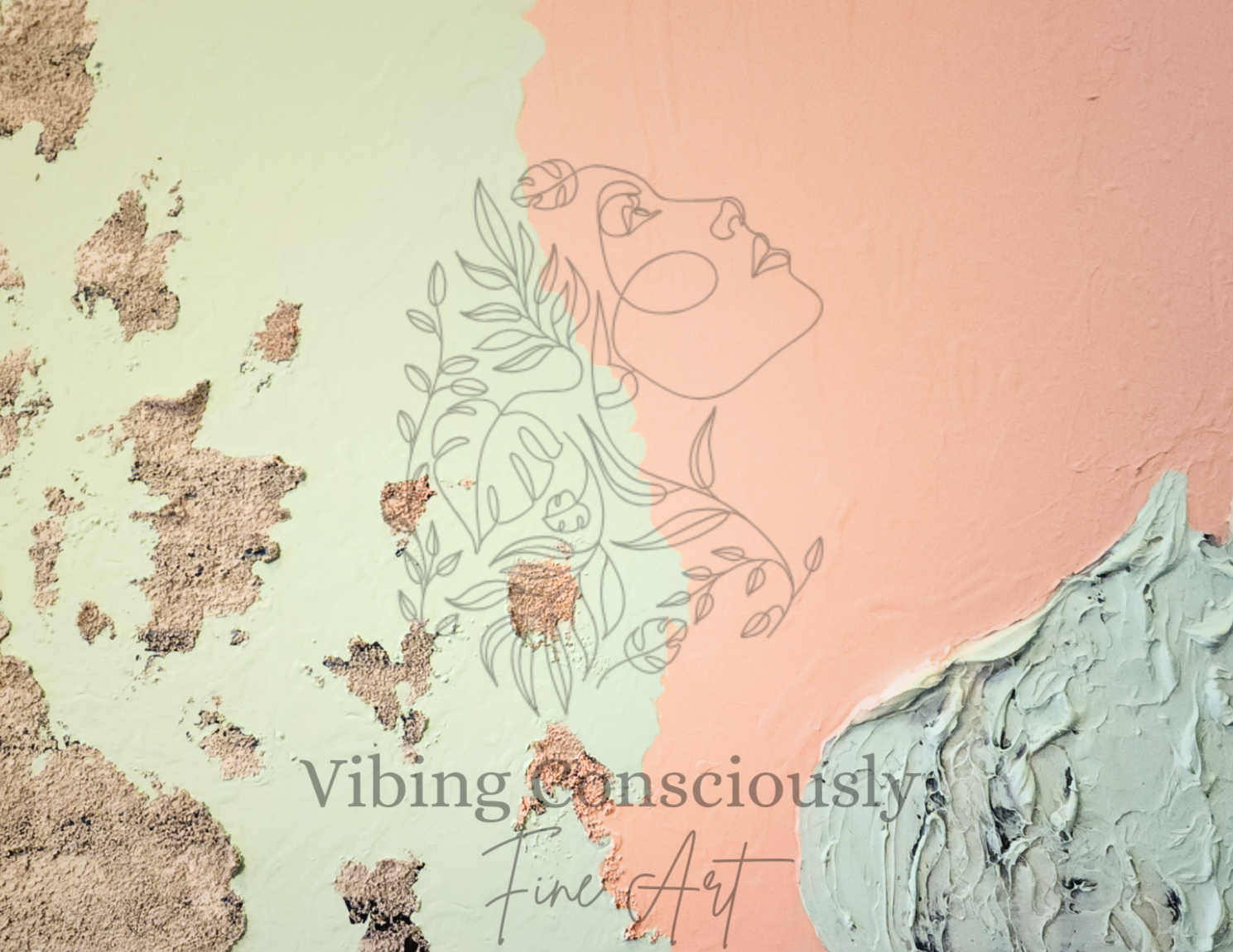 Abstract mixed media artwork featuring pastel colors, with textured areas. Representing the unmasking process in autistic adults.