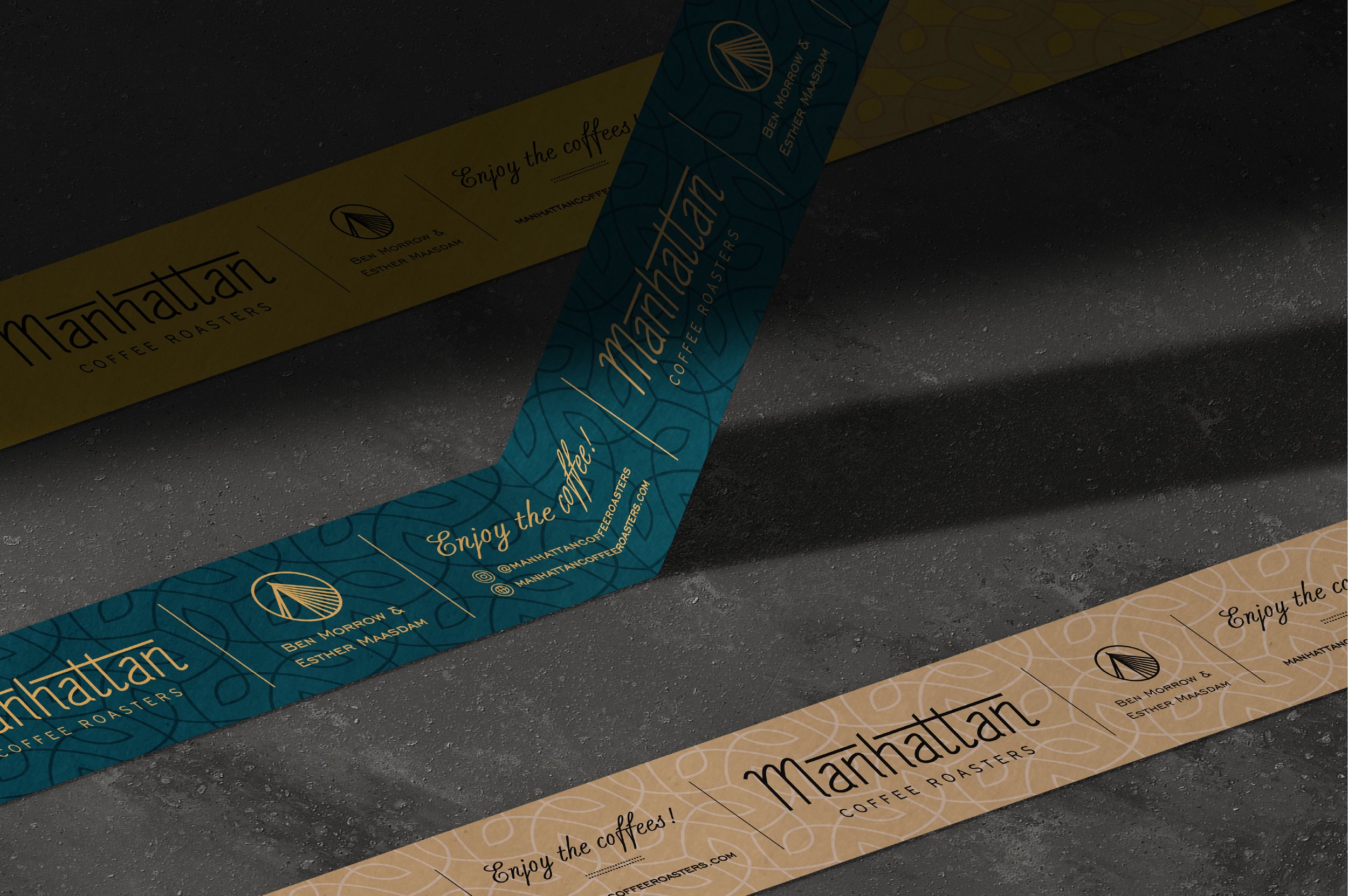 Paper duct tape for Manhattan Coffee Roasters