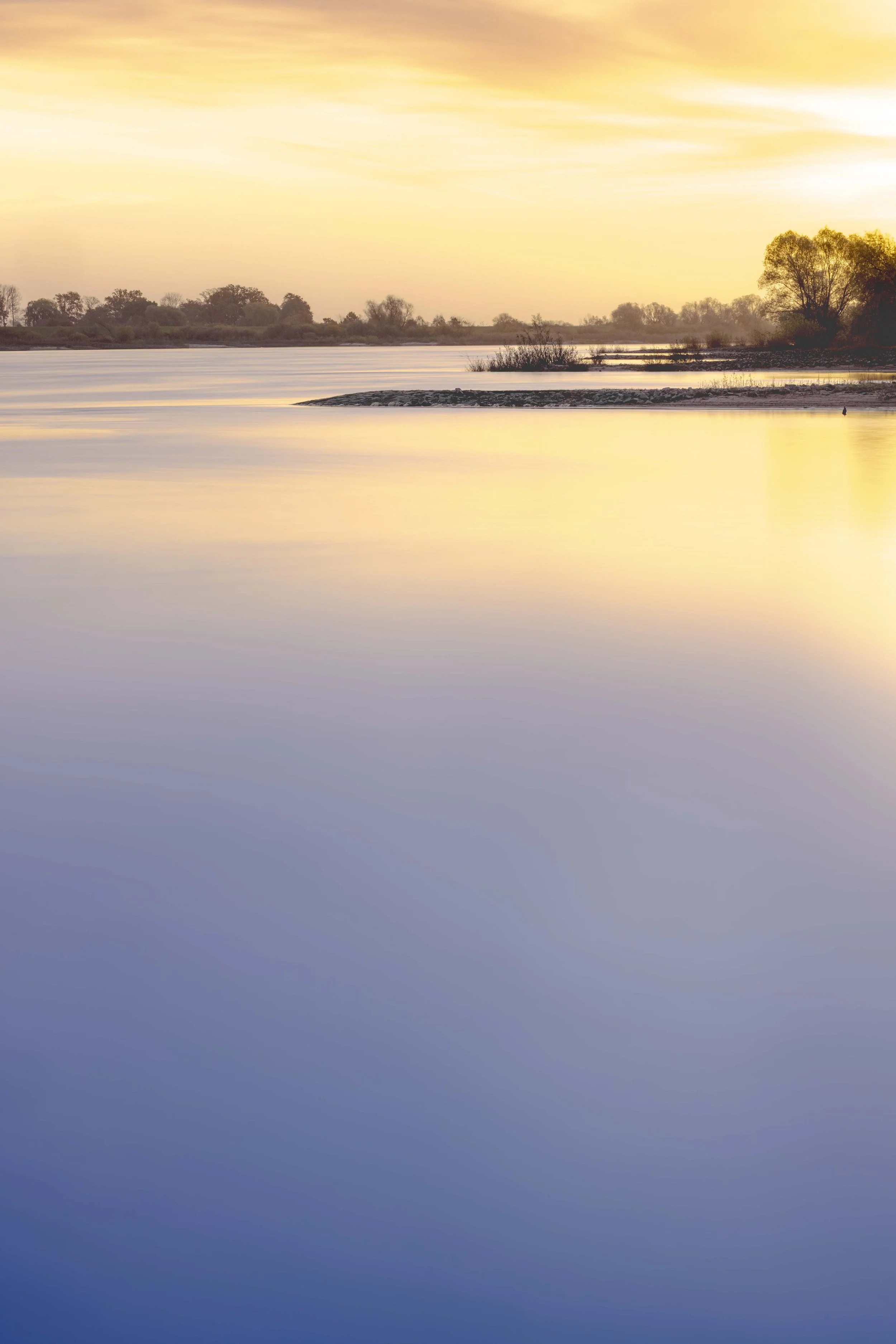 Langzeitbelichtung der Elbe
