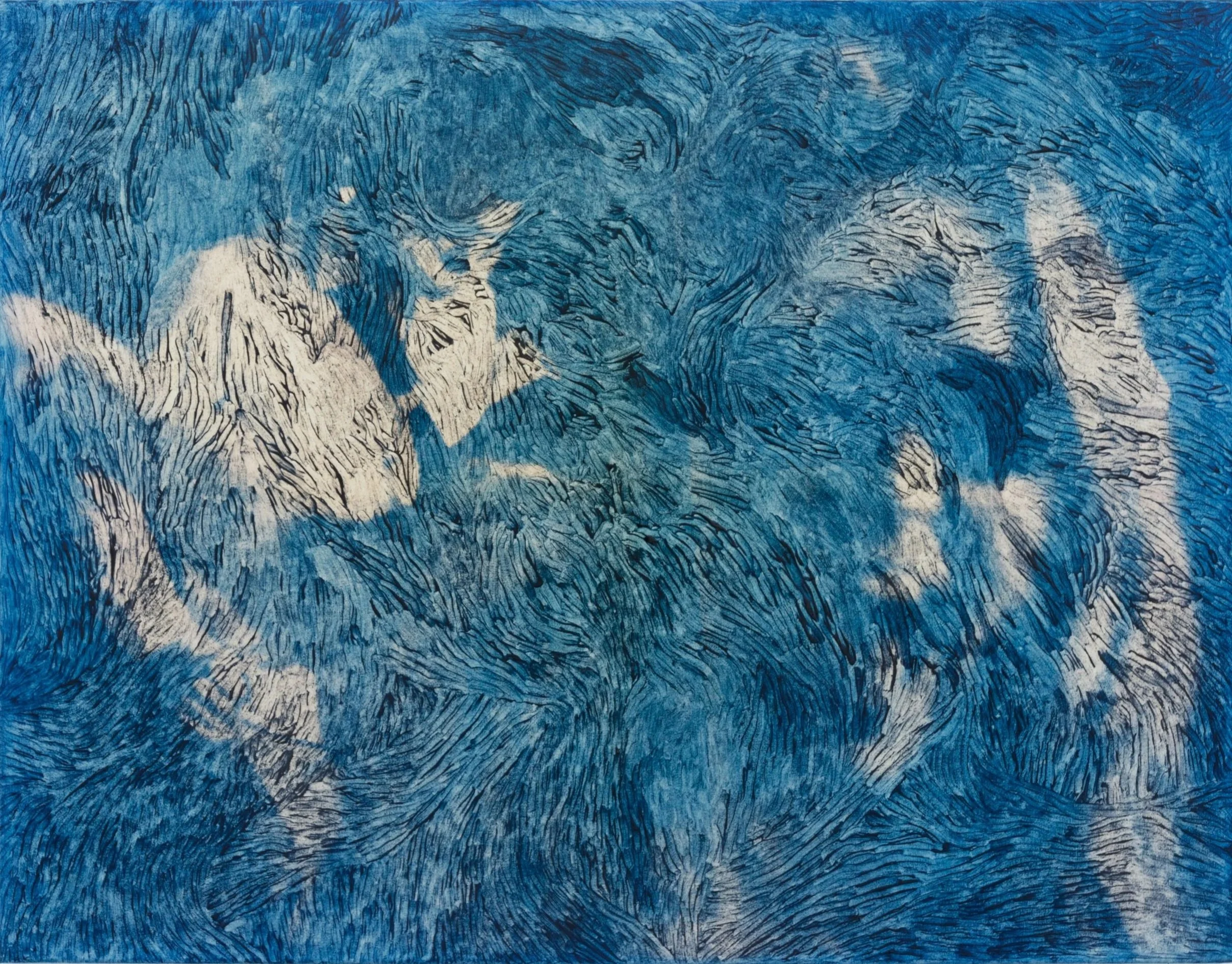 James and Maddy at the Wedding,
oil on canvas (complex anthotype), 90 x 70 cm, 2025