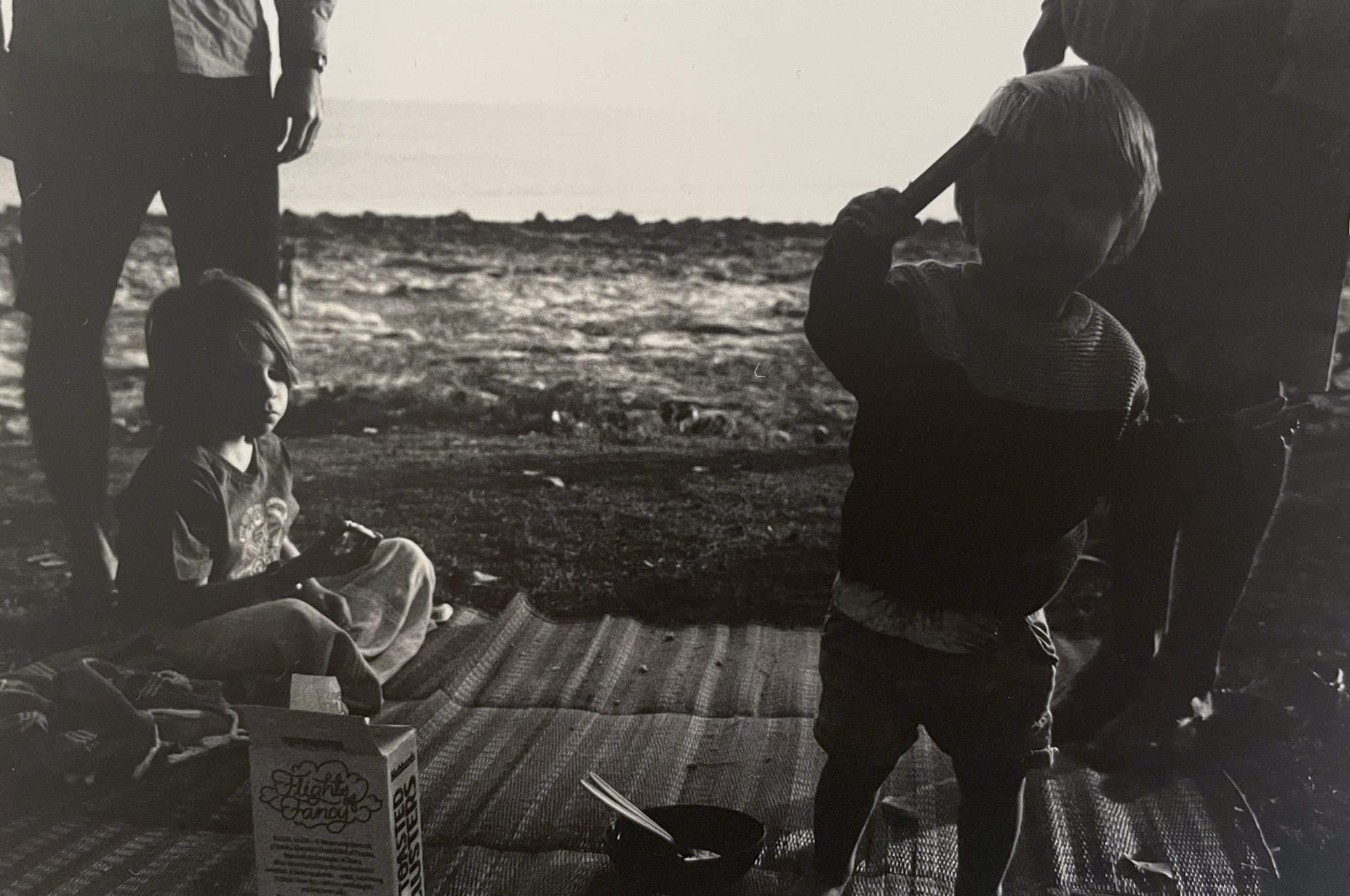 Gustav at the Beach, silver gelatine print, 16.5 x 25 cm, circa 2022.