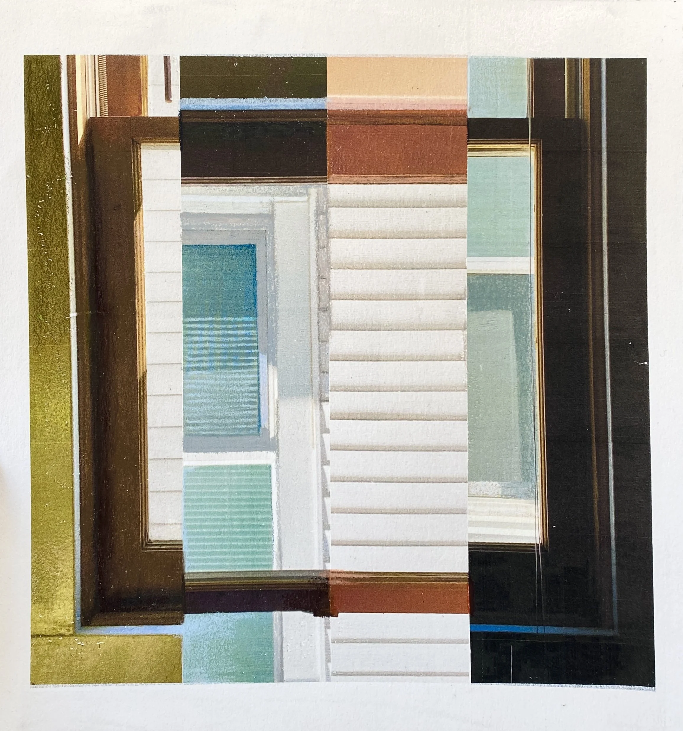 Untitled, Image Transfer and Colored Pencil on Paper, 2026